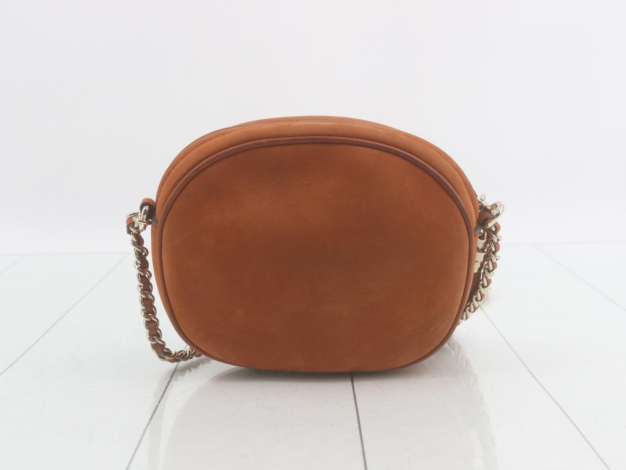 Soho Chain Shoulder Bag/Pouch, Suede, Brown — view 2
