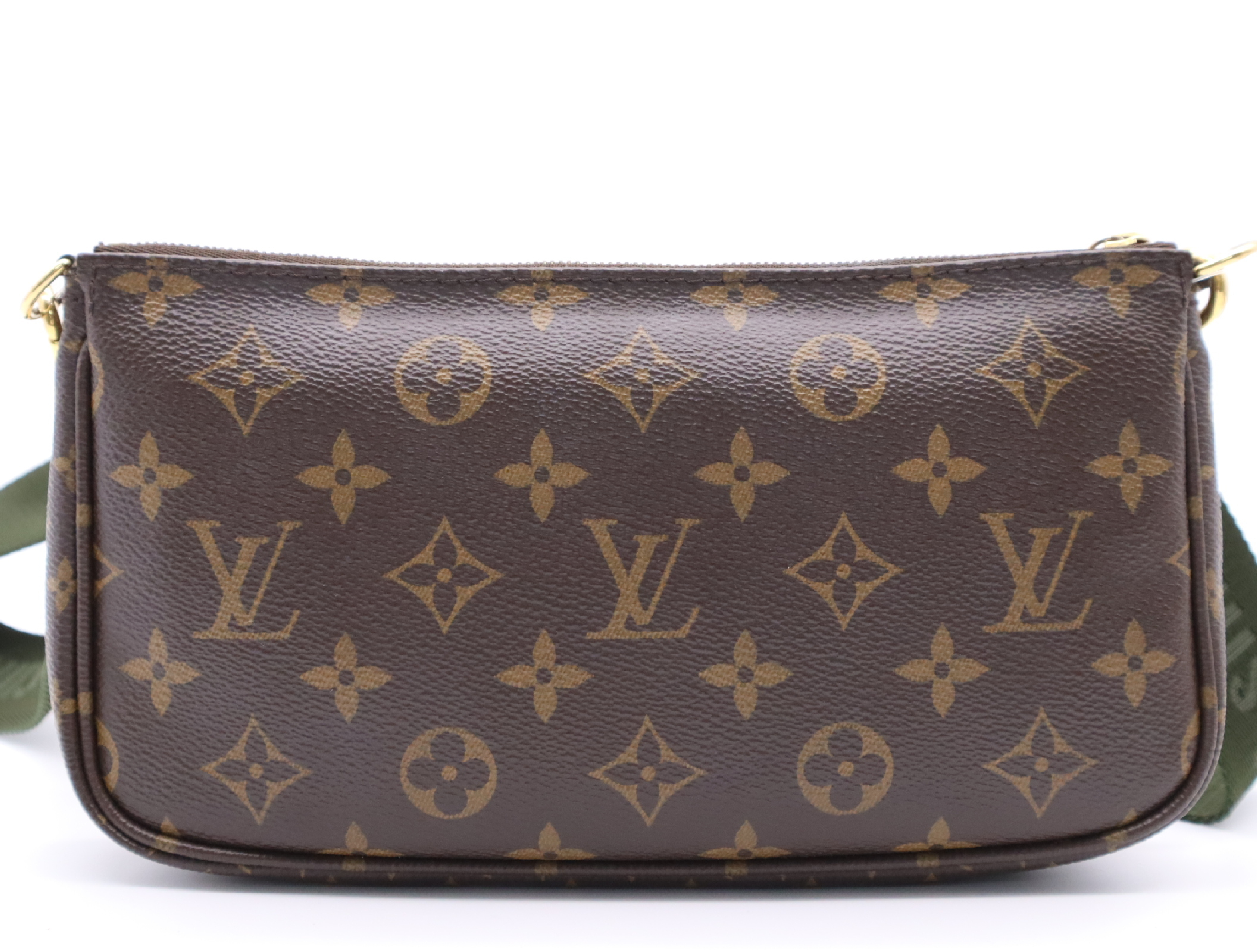 M44813 Monogram Multi Pochette Accessoires Khaki Shoulder Bag with Dust Bag — view 2