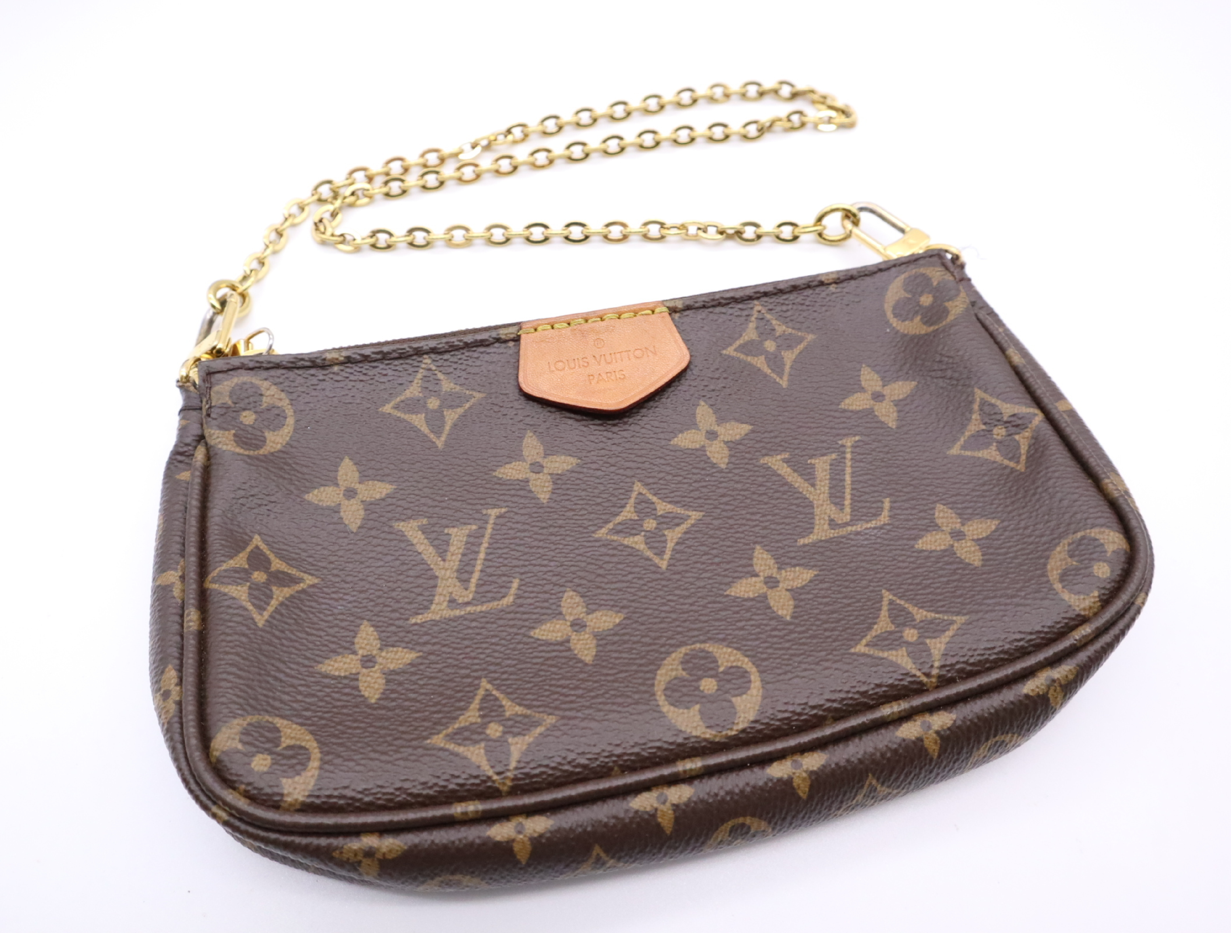 M44813 Monogram Multi Pochette Accessoires Khaki Shoulder Bag with Dust Bag — view 13