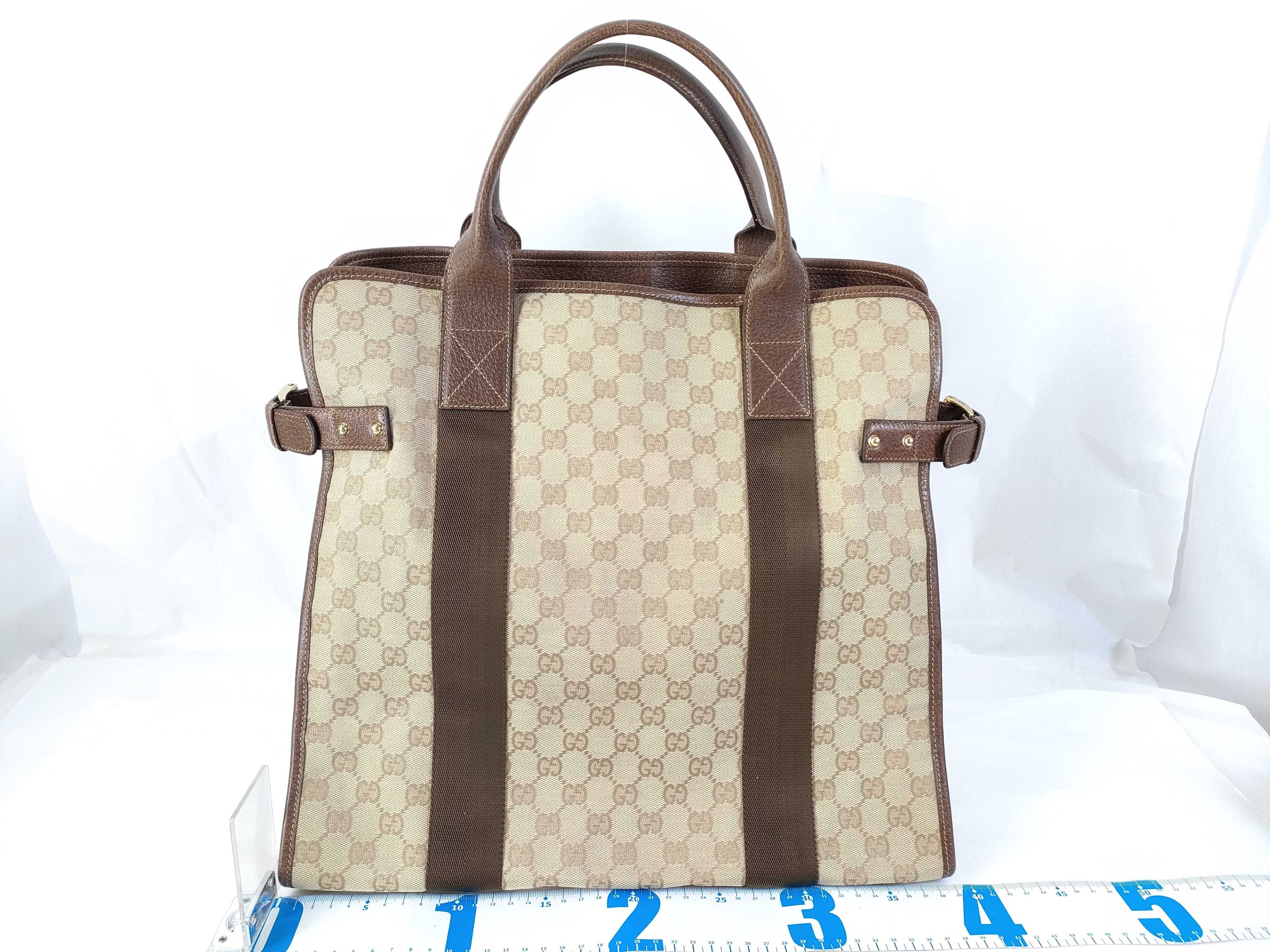 GG Canvas Gucci 115517 GG Canvas Tote Bag Handbag Brown Tote Bag — view 2
