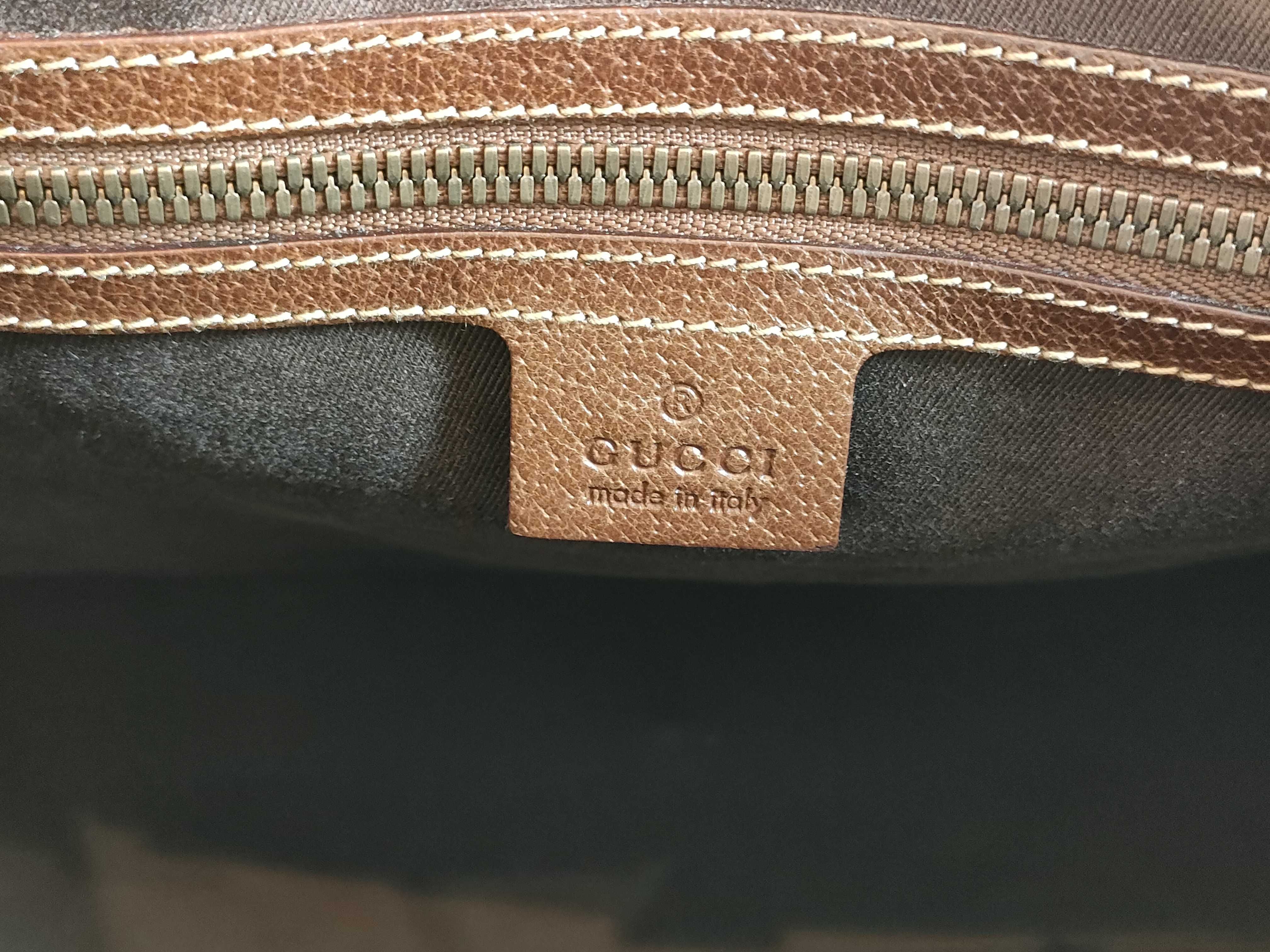 GG Canvas Gucci 115517 GG Canvas Tote Bag Handbag Brown Tote Bag — view 11