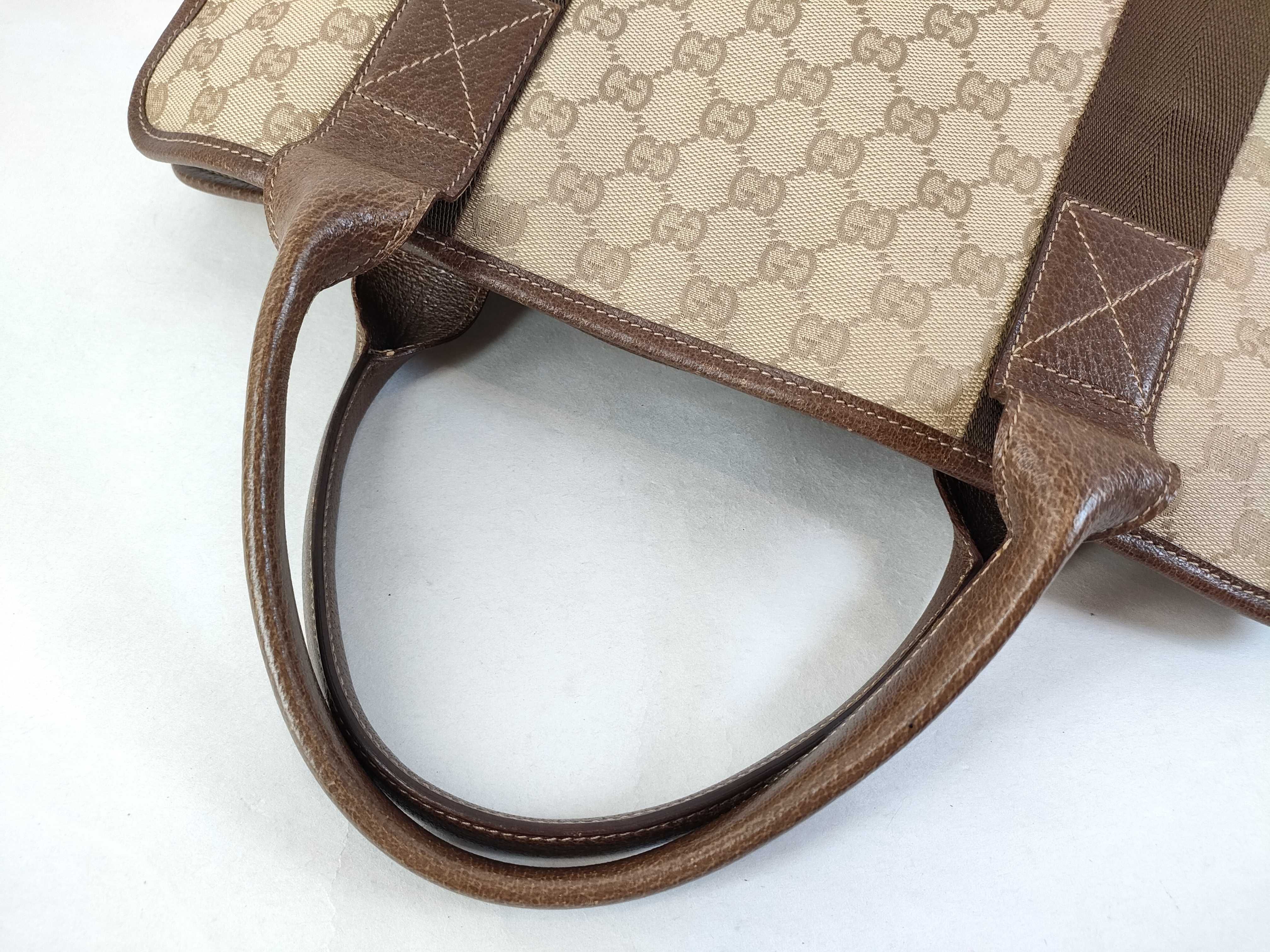 GG Canvas Gucci 115517 GG Canvas Tote Bag Handbag Brown Tote Bag — view 3