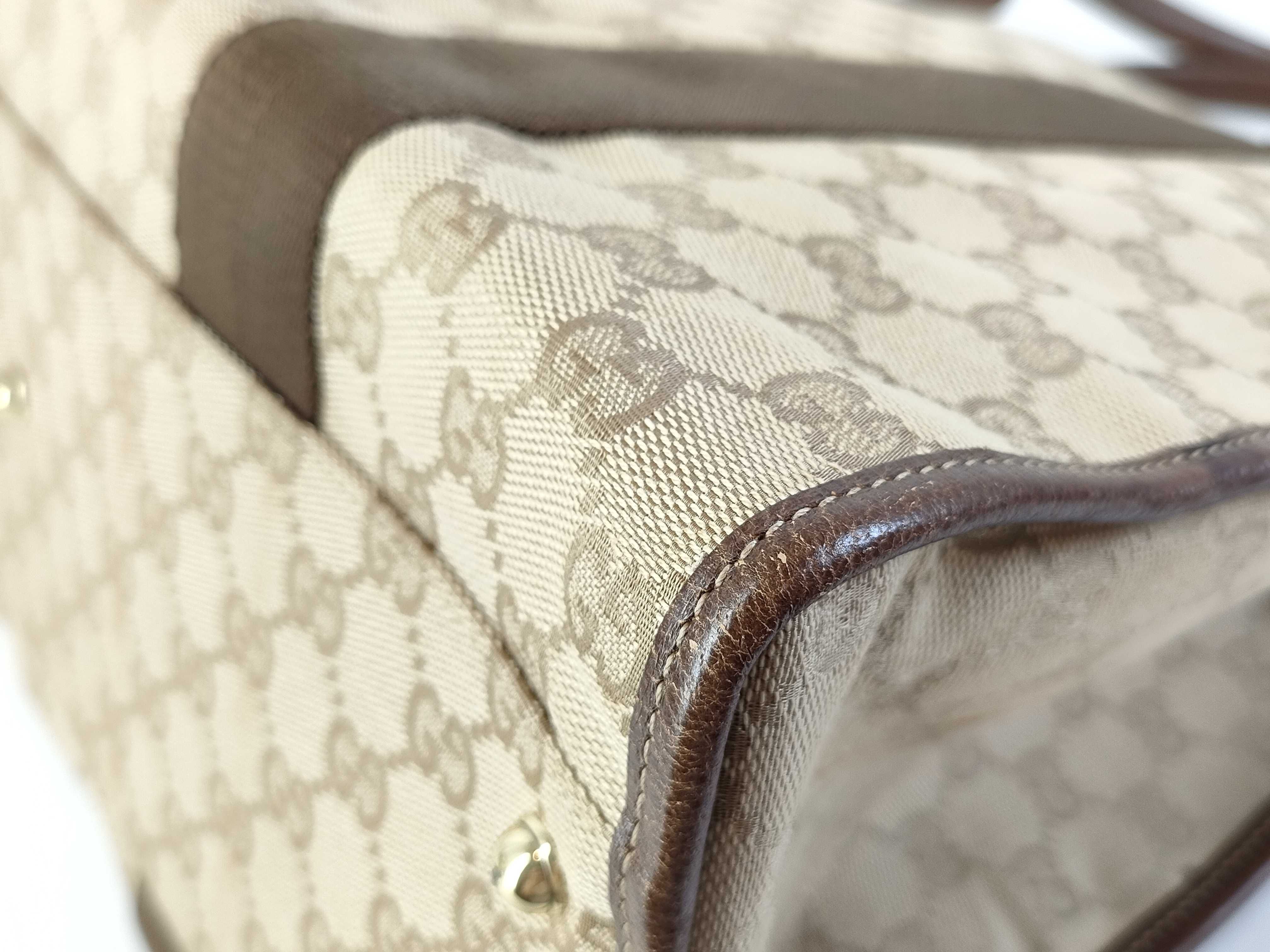 GG Canvas Gucci 115517 GG Canvas Tote Bag Handbag Brown Tote Bag — view 7