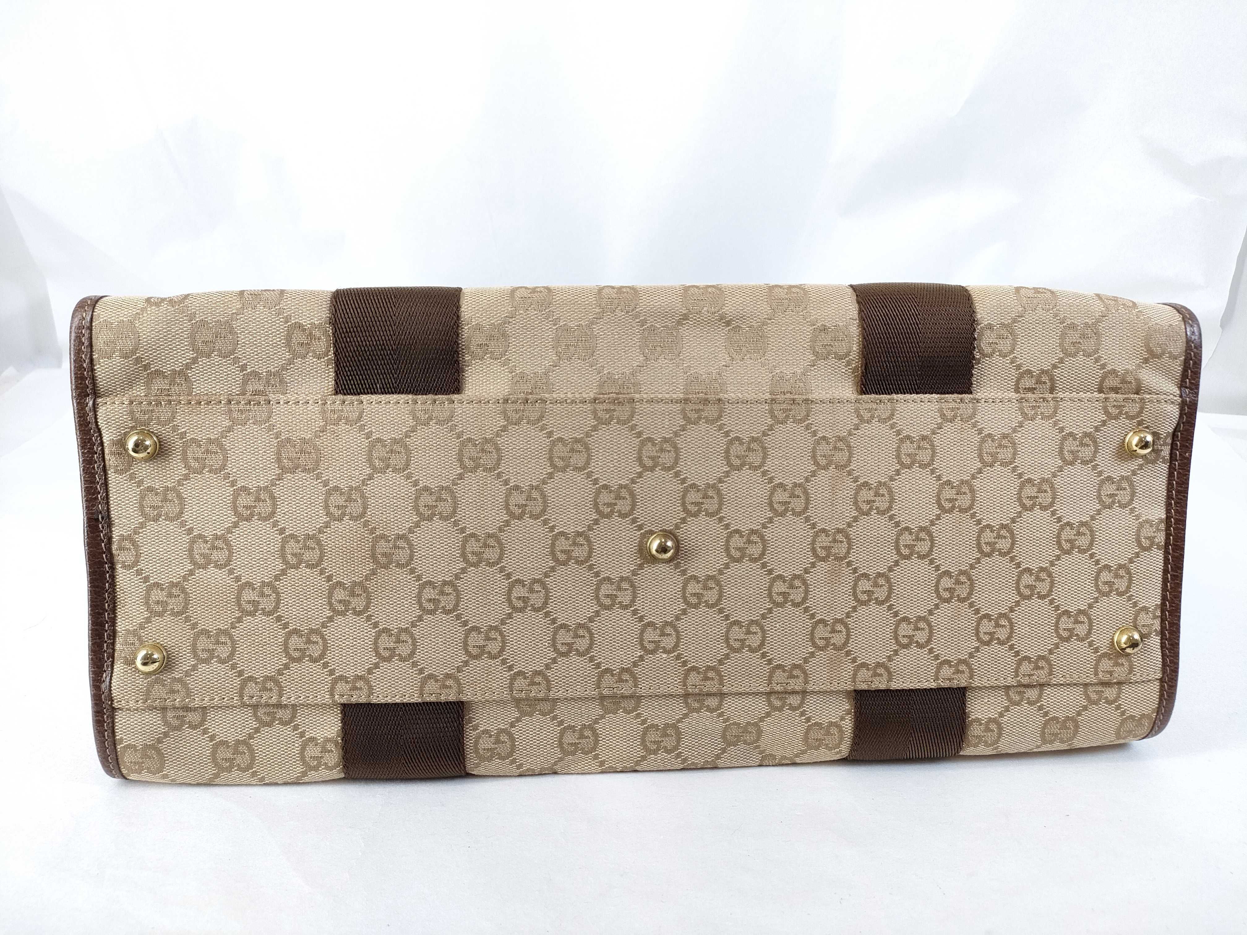 GG Canvas Gucci 115517 GG Canvas Tote Bag Handbag Brown Tote Bag — view 8