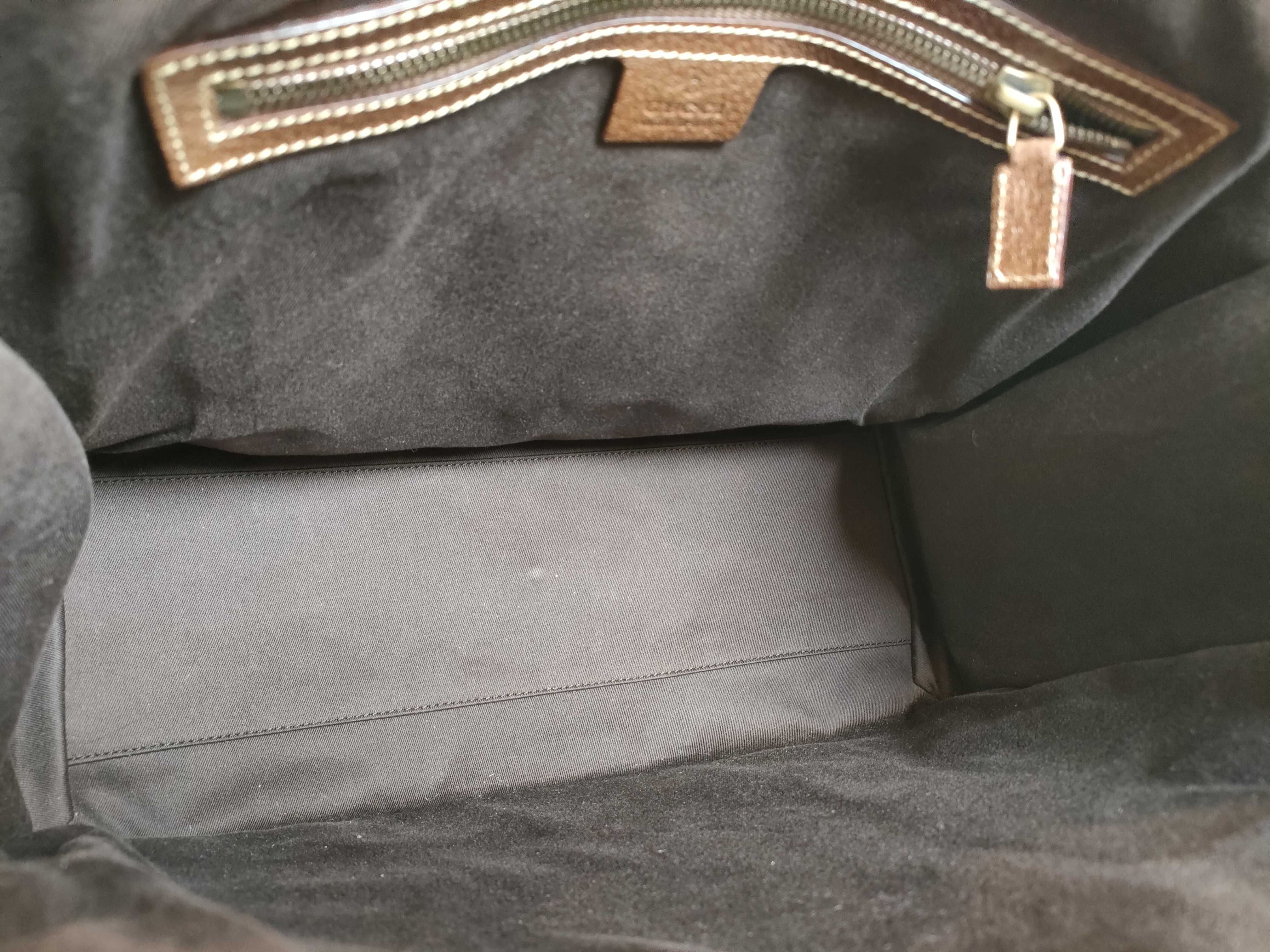 GG Canvas Gucci 115517 GG Canvas Tote Bag Handbag Brown Tote Bag — view 9