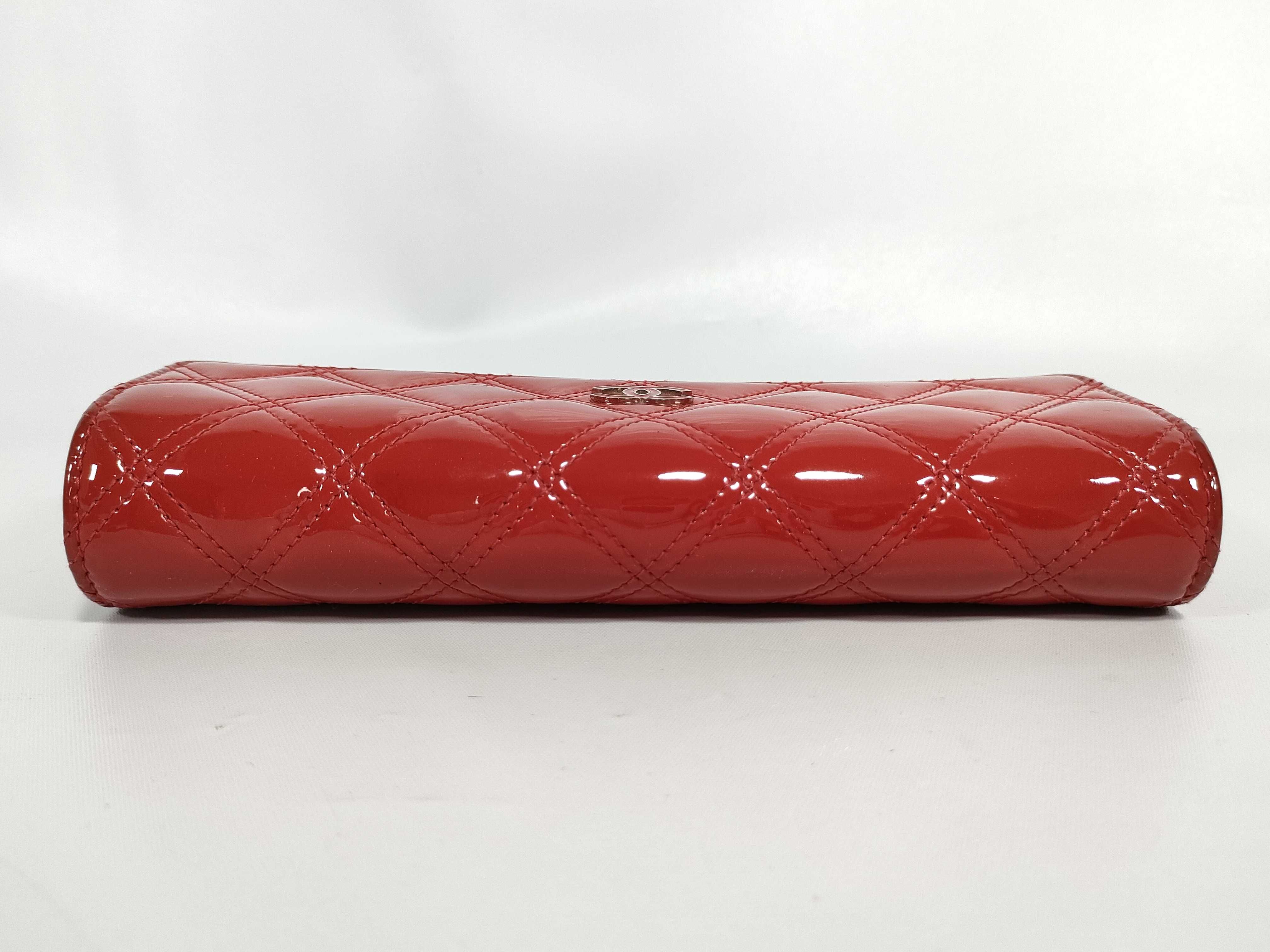 Enamel Matelassé Long Wallet — view 7