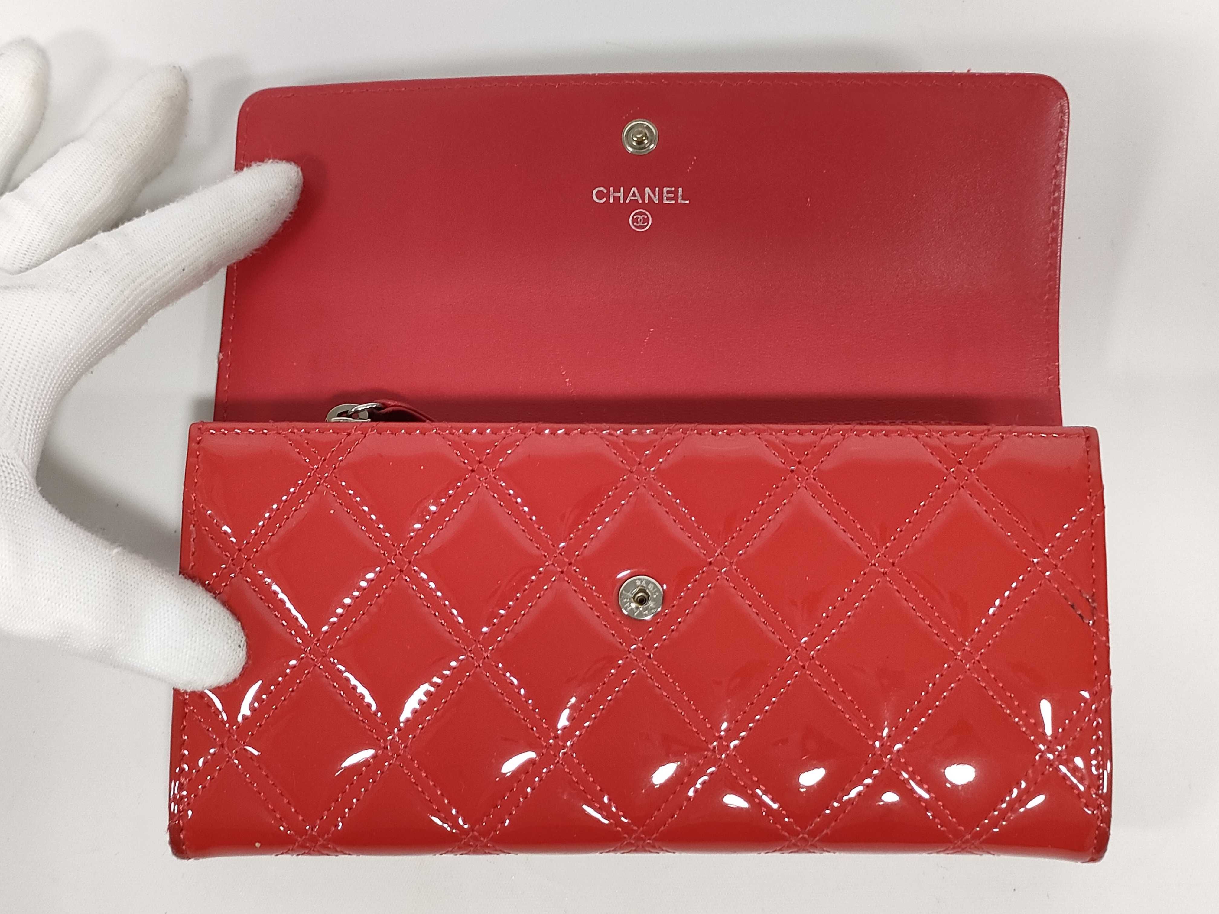 Enamel Matelassé Long Wallet — view 8