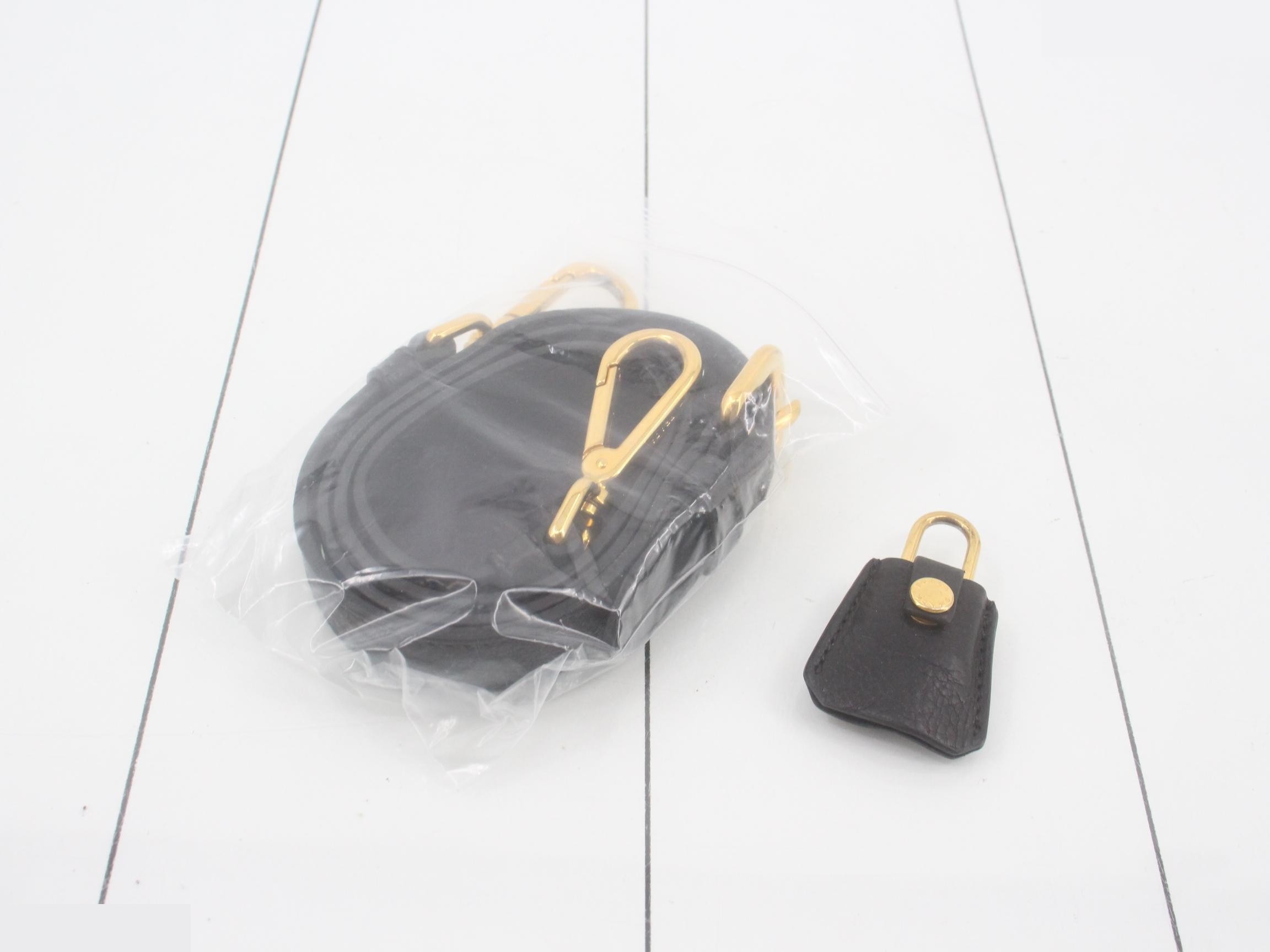 Calfskin bag/handbag, 2-way, black — view 7