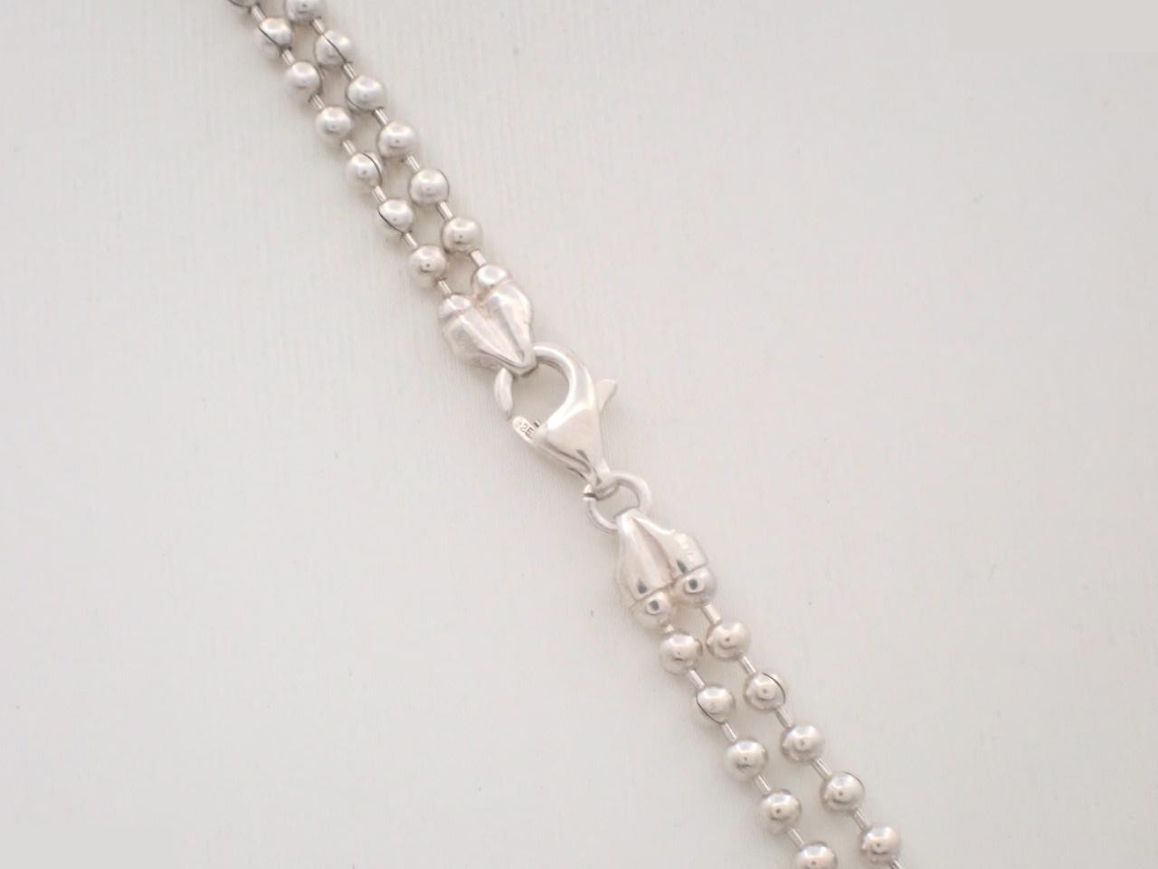 Logo Plate Necklace, 925 Sterling Silver, 22.8g — view 2