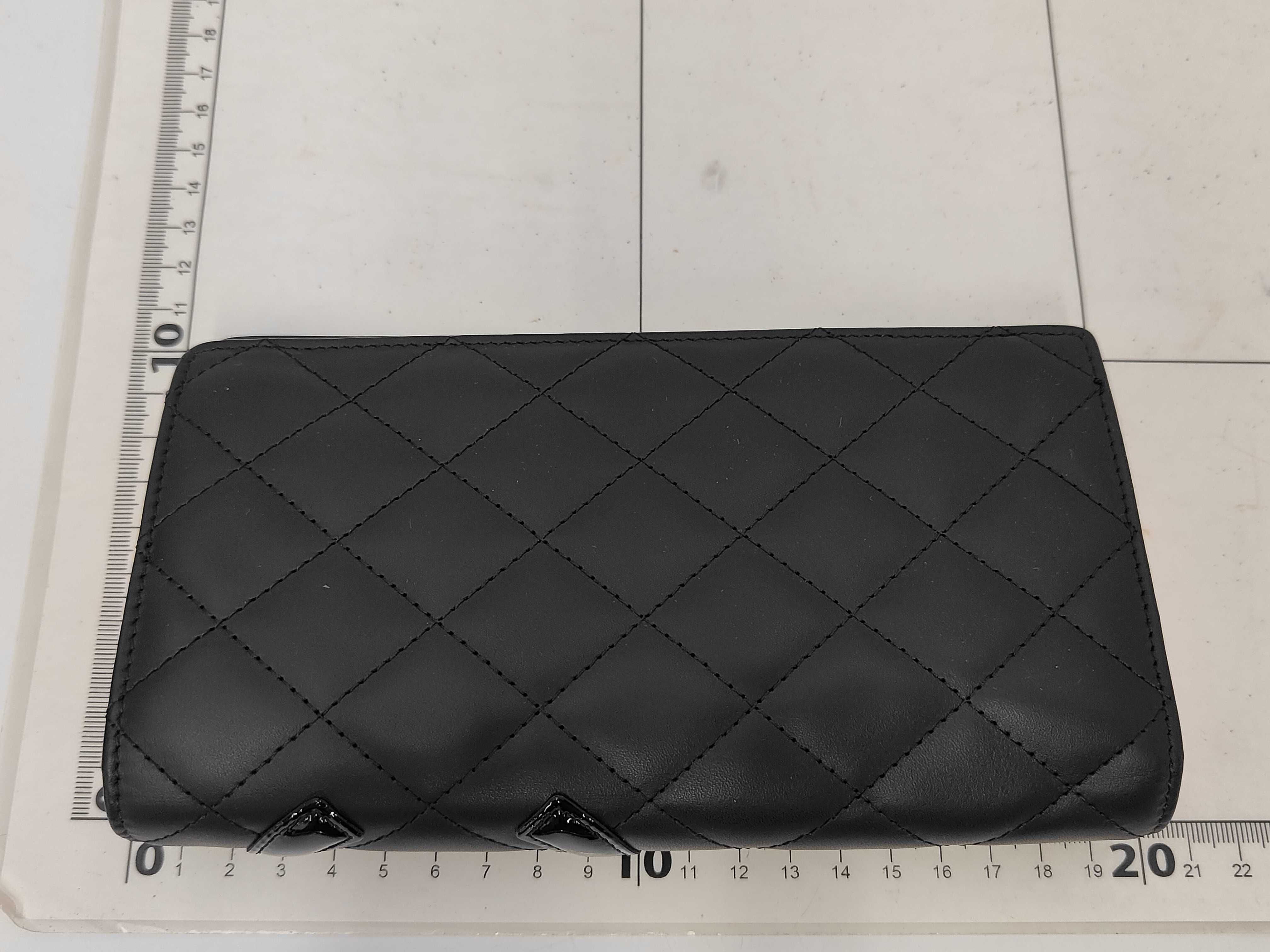 Cambon Black Quilted Calfskin Flap Wallet — view 2
