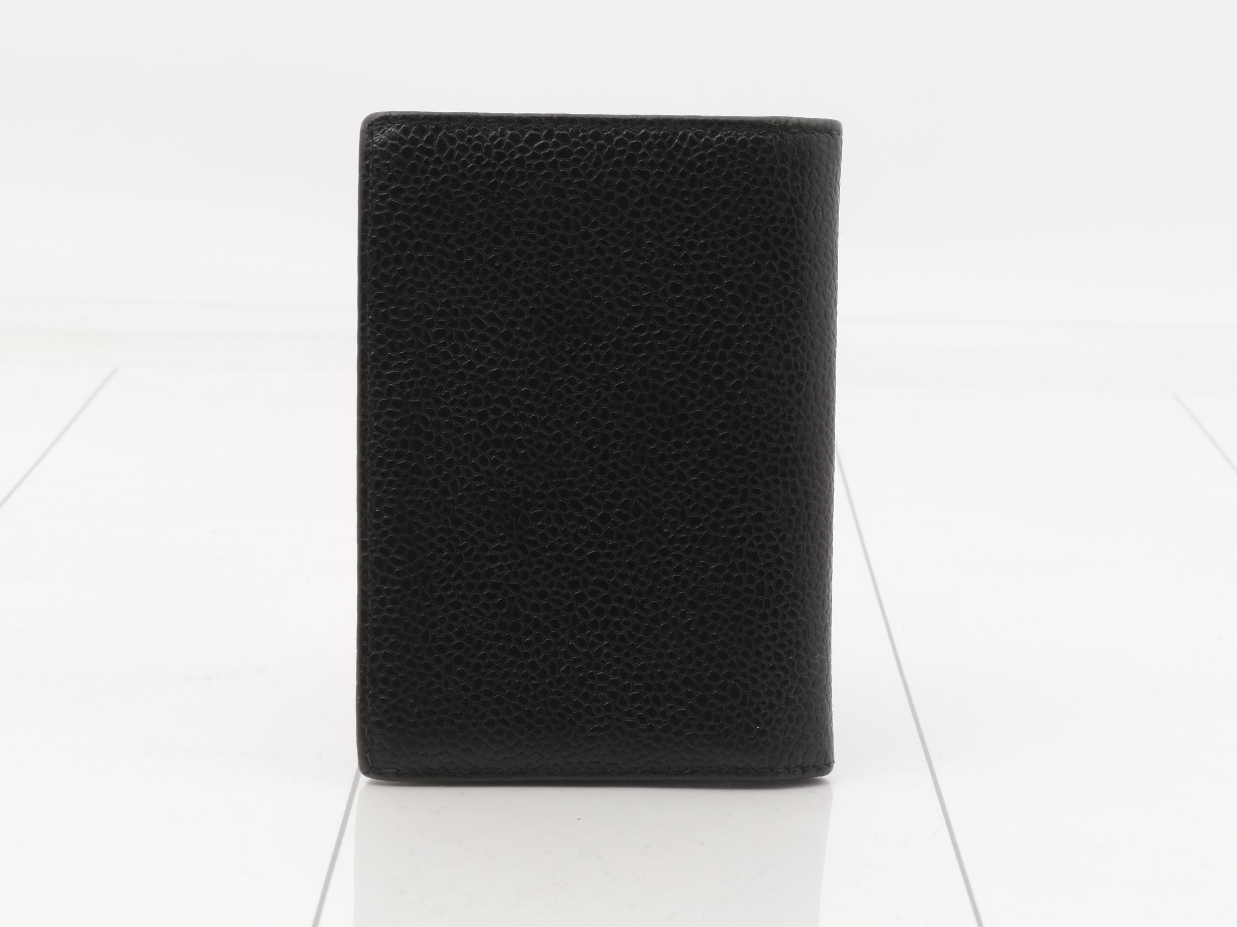 A13503 Coco Mark Card Case, Caviar Skin, Black, Series 2 — view 2