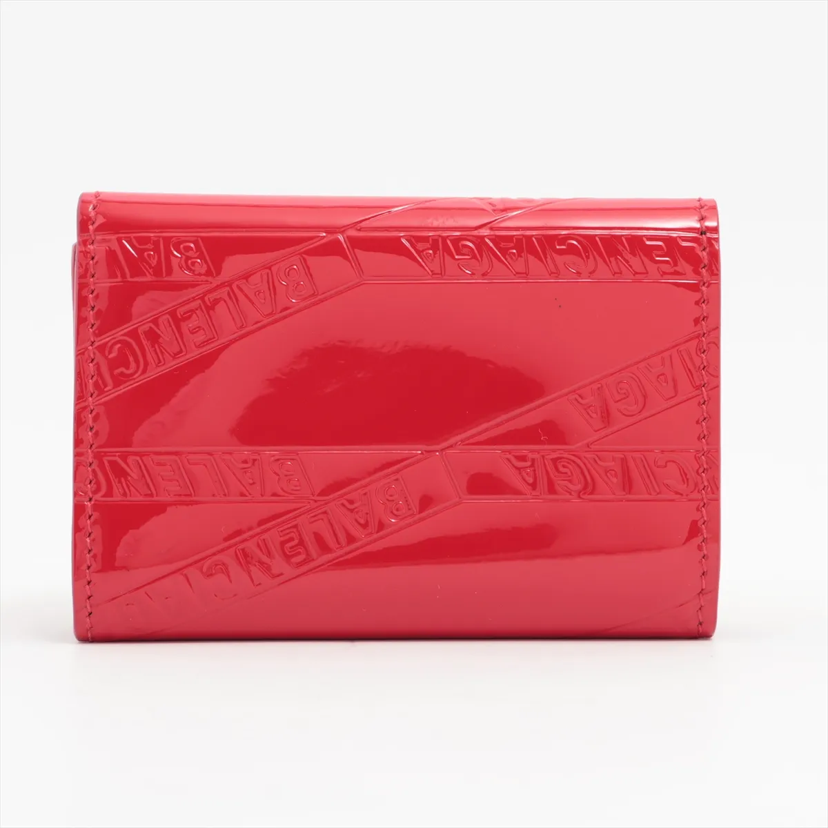 Paper Mini 558208 Patent Leather Compact Wallet Red — view 2
