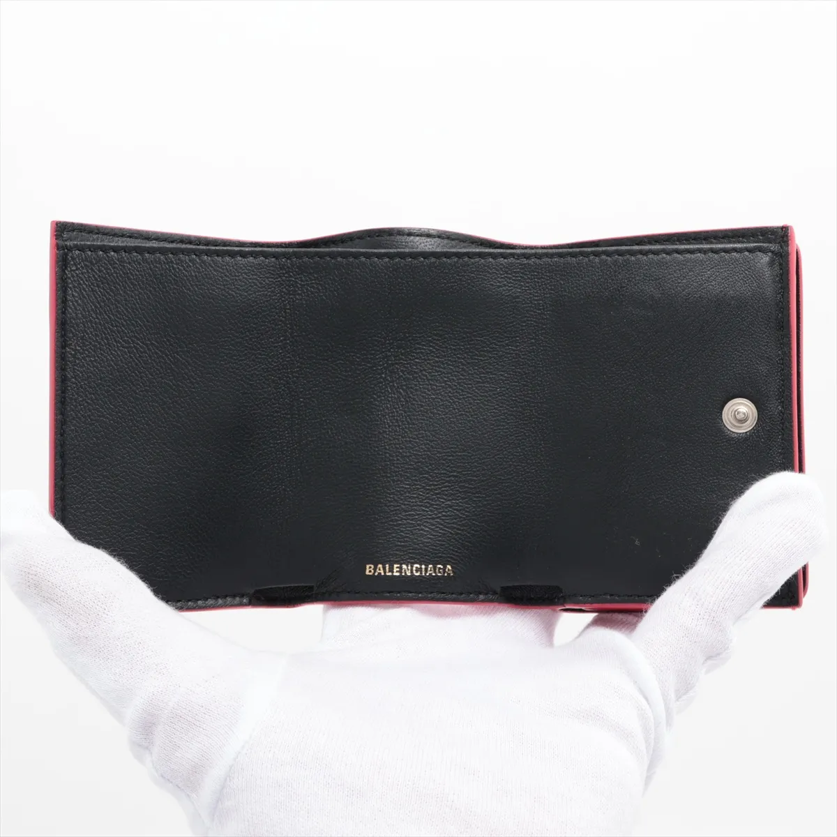 Paper Mini 558208 Patent Leather Compact Wallet Red — view 5