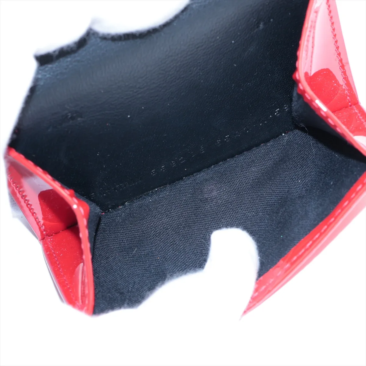 Paper Mini 558208 Patent Leather Compact Wallet Red — view 7