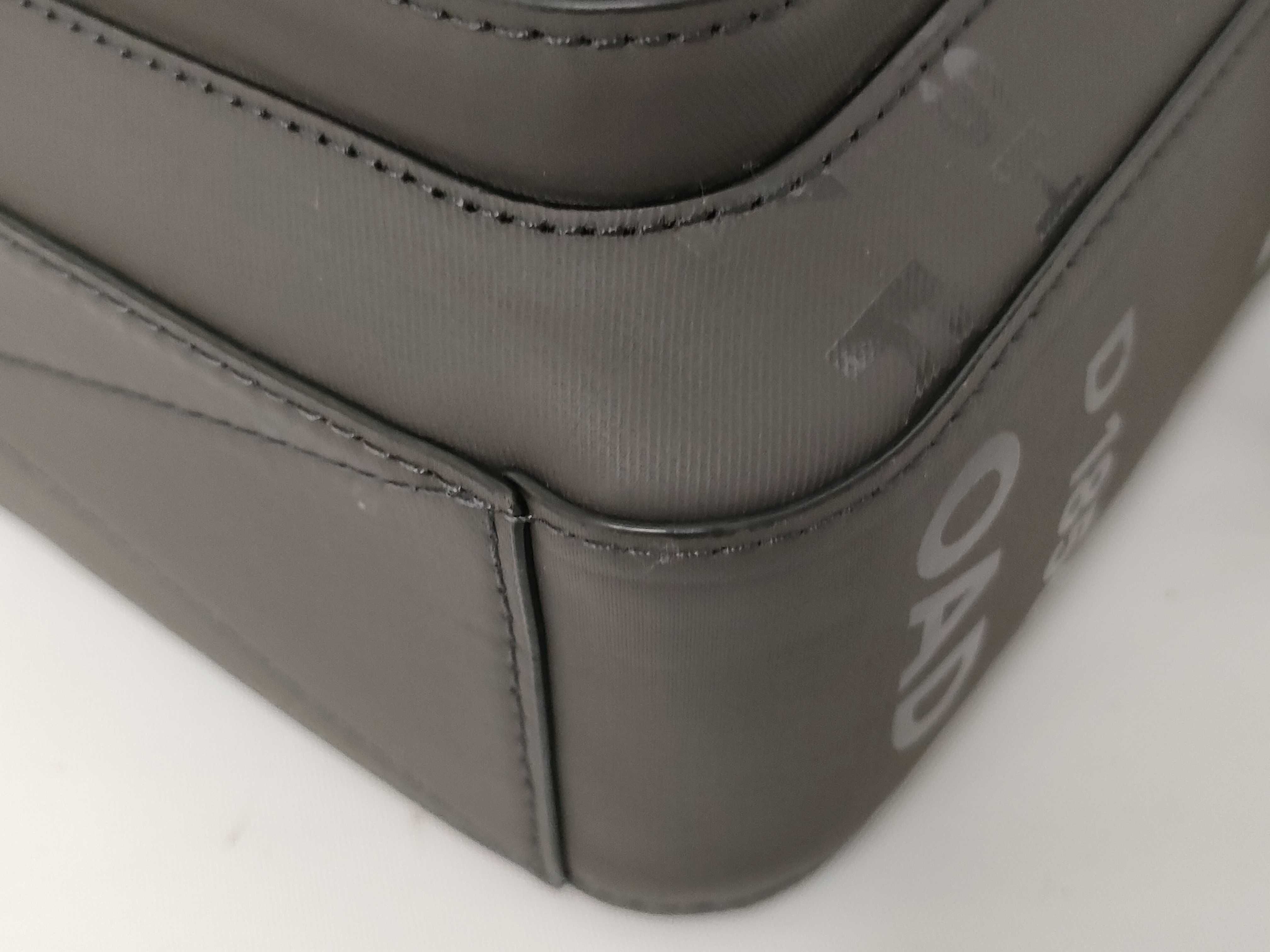 Horseferry Leather Shoulder Bag, Gray — view 14