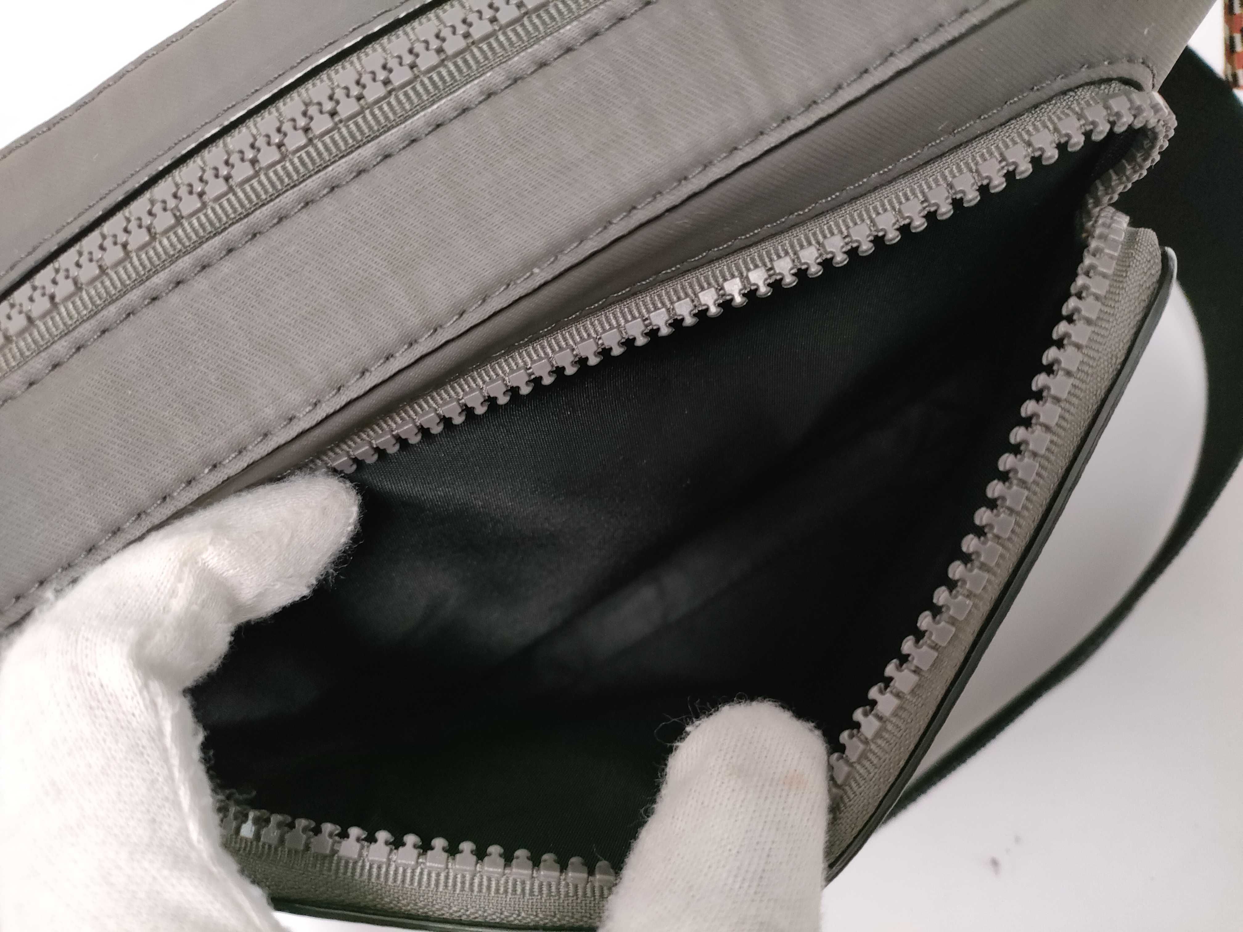 Horseferry Leather Shoulder Bag, Gray — view 8