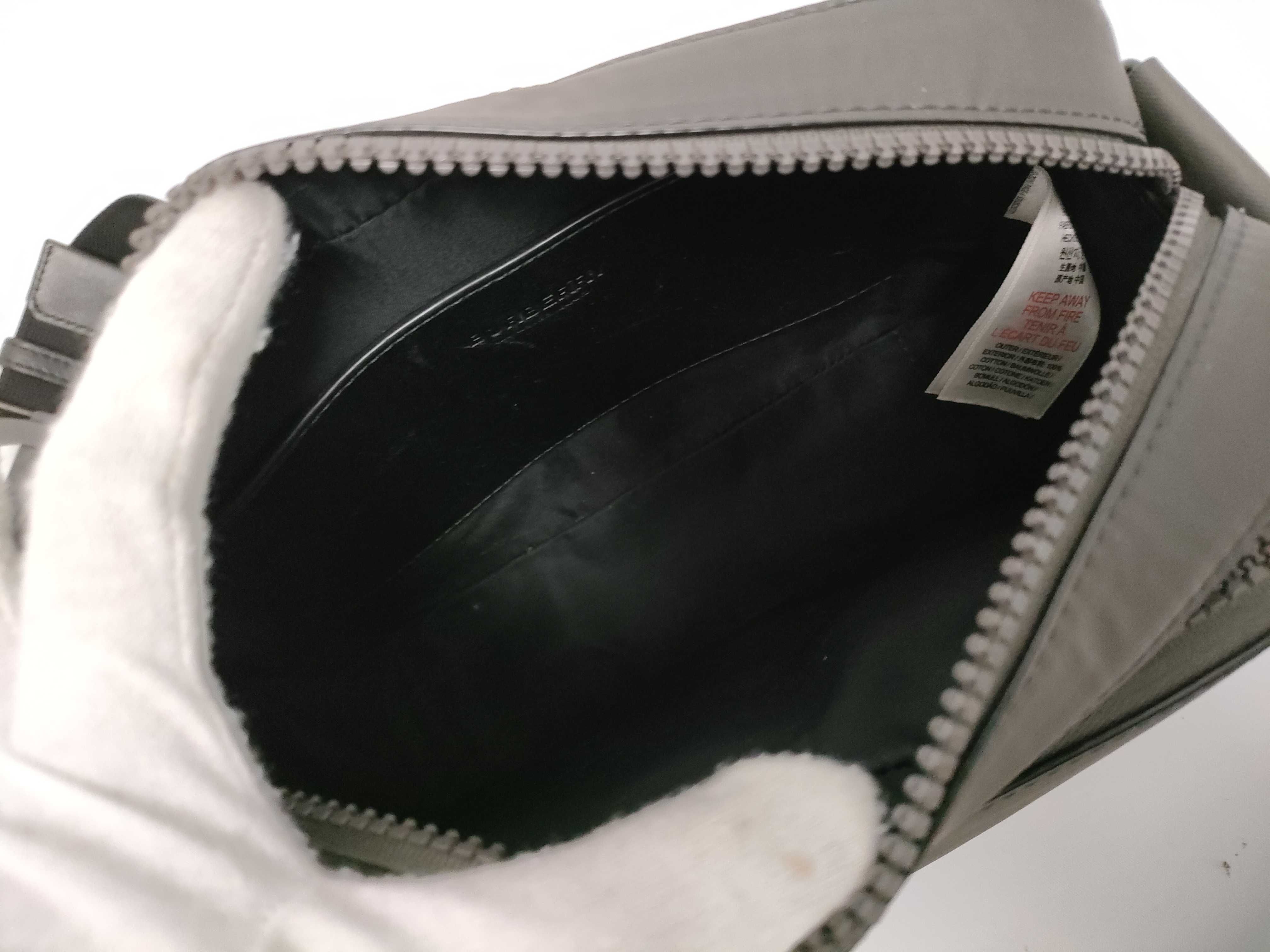 Horseferry Leather Shoulder Bag, Gray — view 9