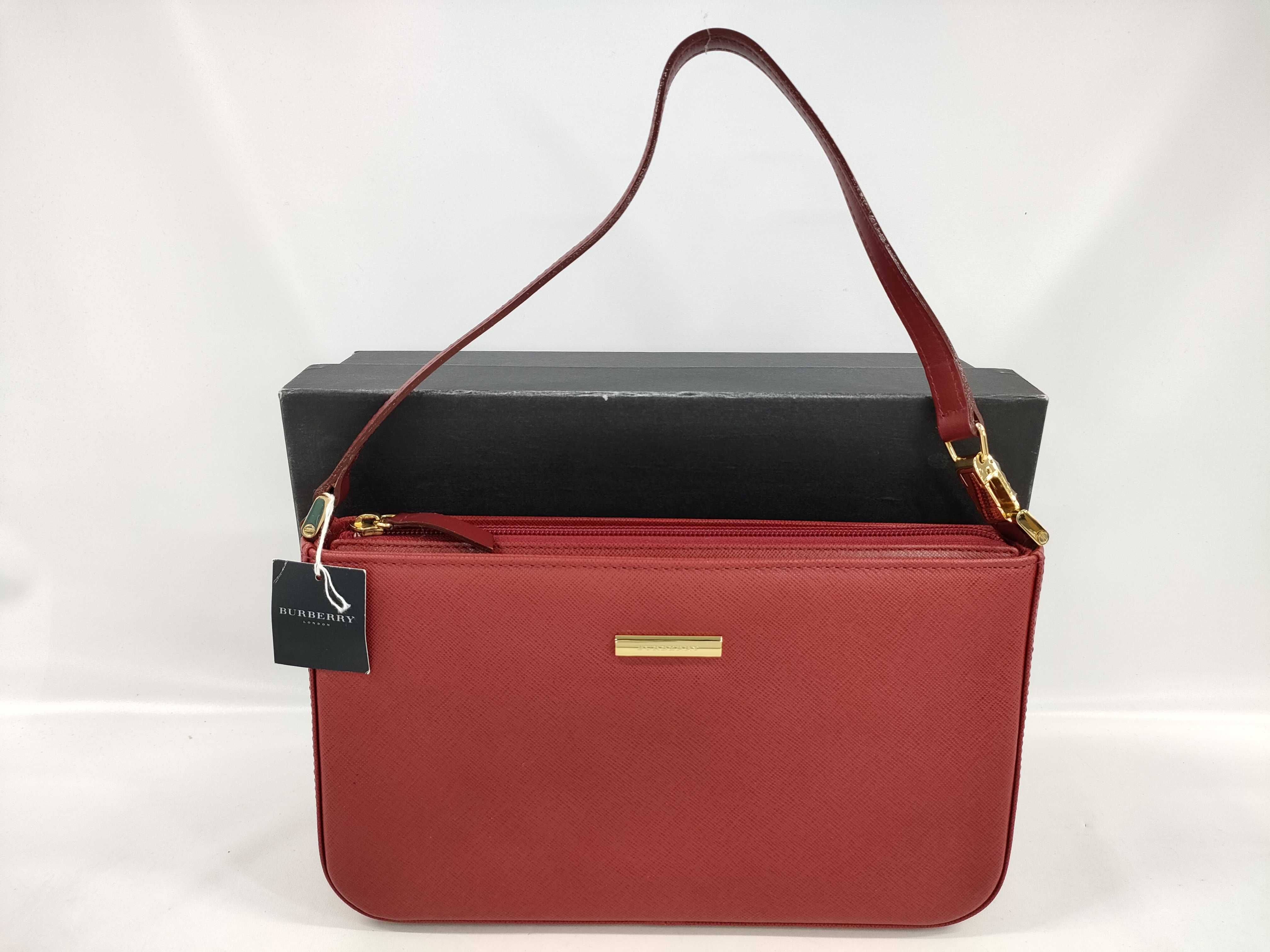 Gold Plated Embossed Leather Accessory Pouch Shoulder Bag