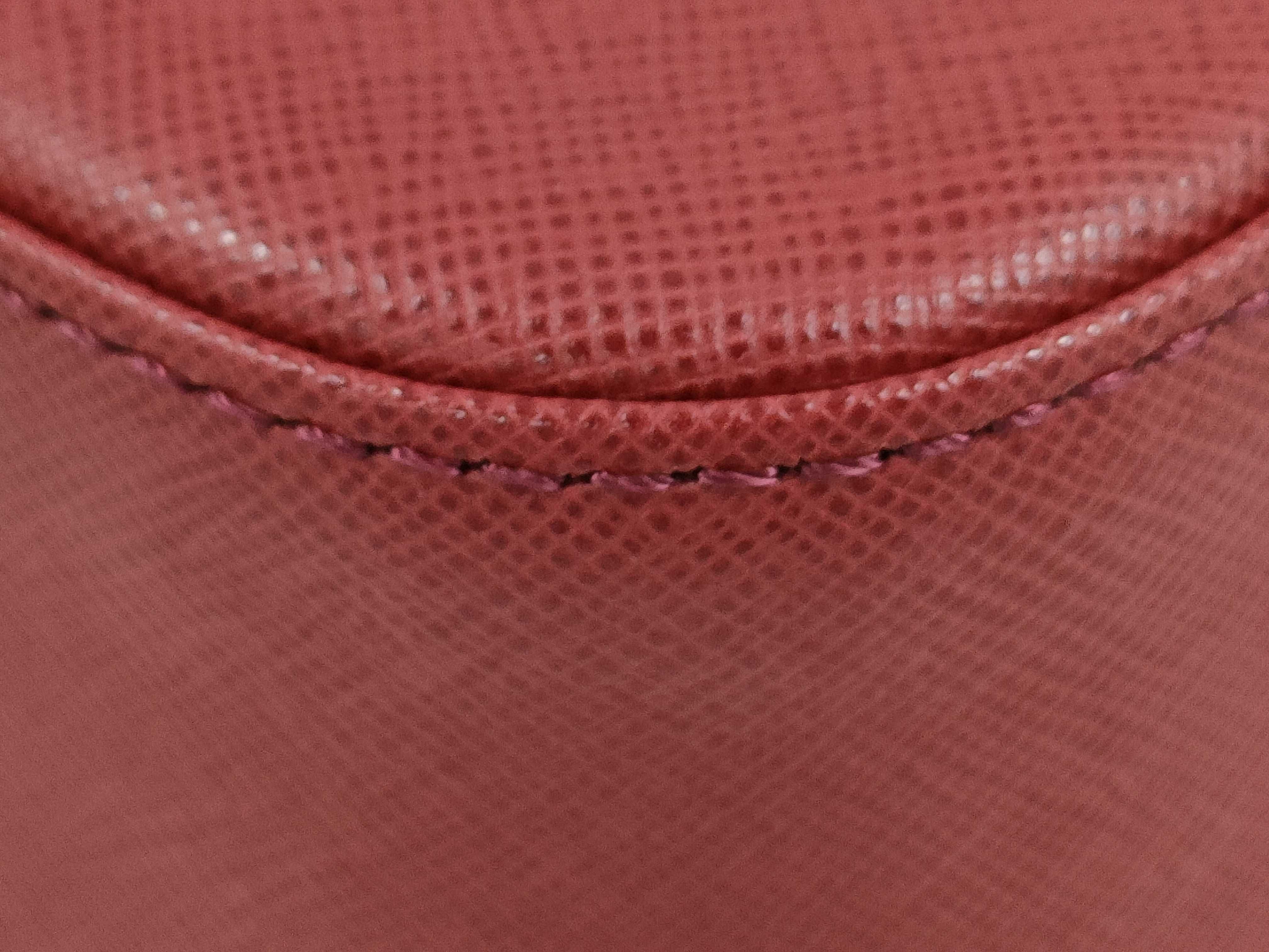 Gold Plated Embossed Leather Accessory Pouch Shoulder Bag — view 6