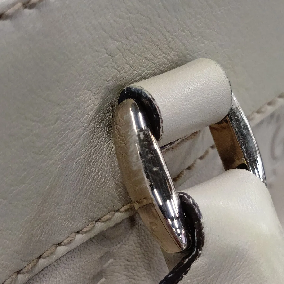 Guccissima 189831 Leather Handbag White — view 11