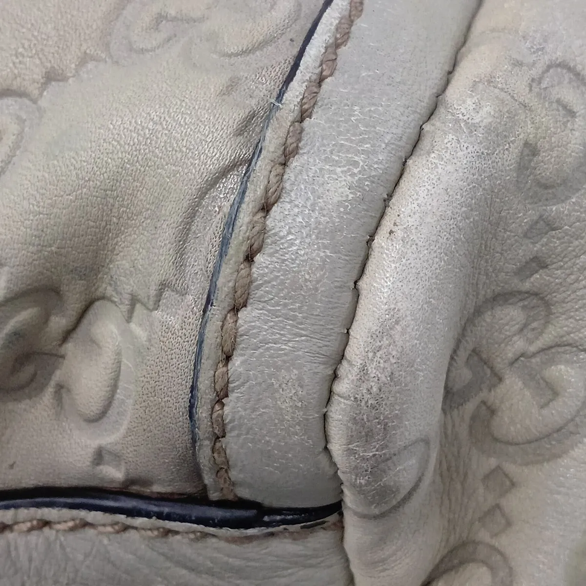 Guccissima 189831 Leather Handbag White — view 13