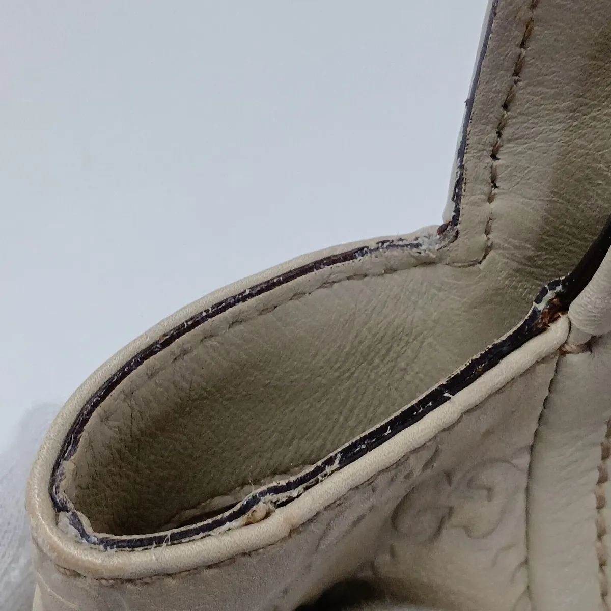 Guccissima 189831 Leather Handbag White — view 10