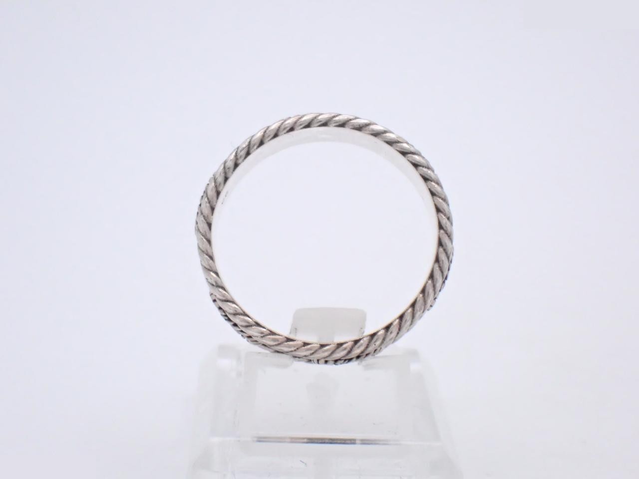ring, 925 sterling silver, 7.3g, double G design, size indicated as 23, actual size #20.5 — view 3