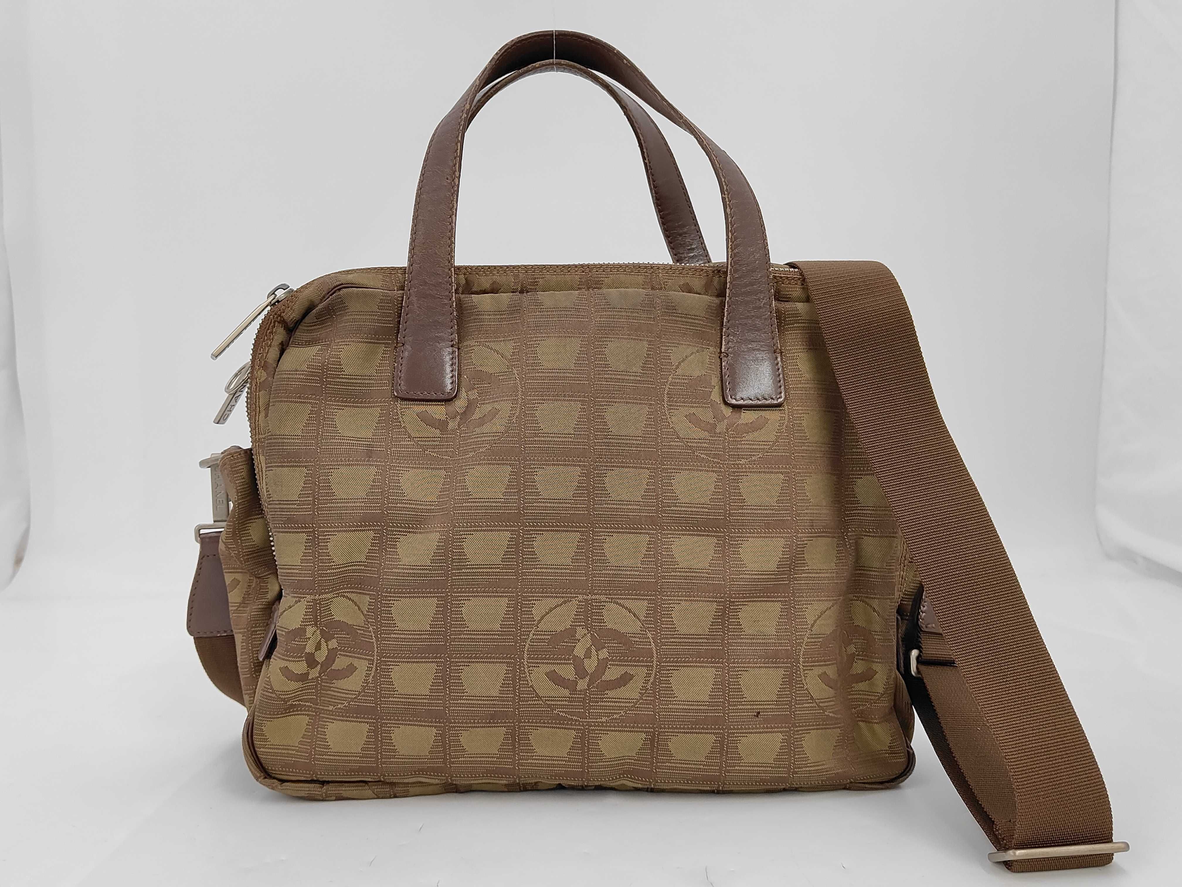 KR - New Travel Line Nylon Shoulder Bag Brown x Khaki