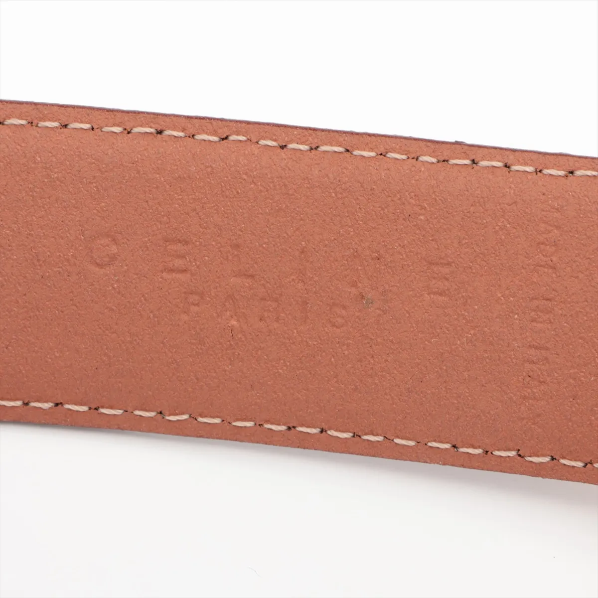 Macadam belt, PVC x leather, brown. — view 5