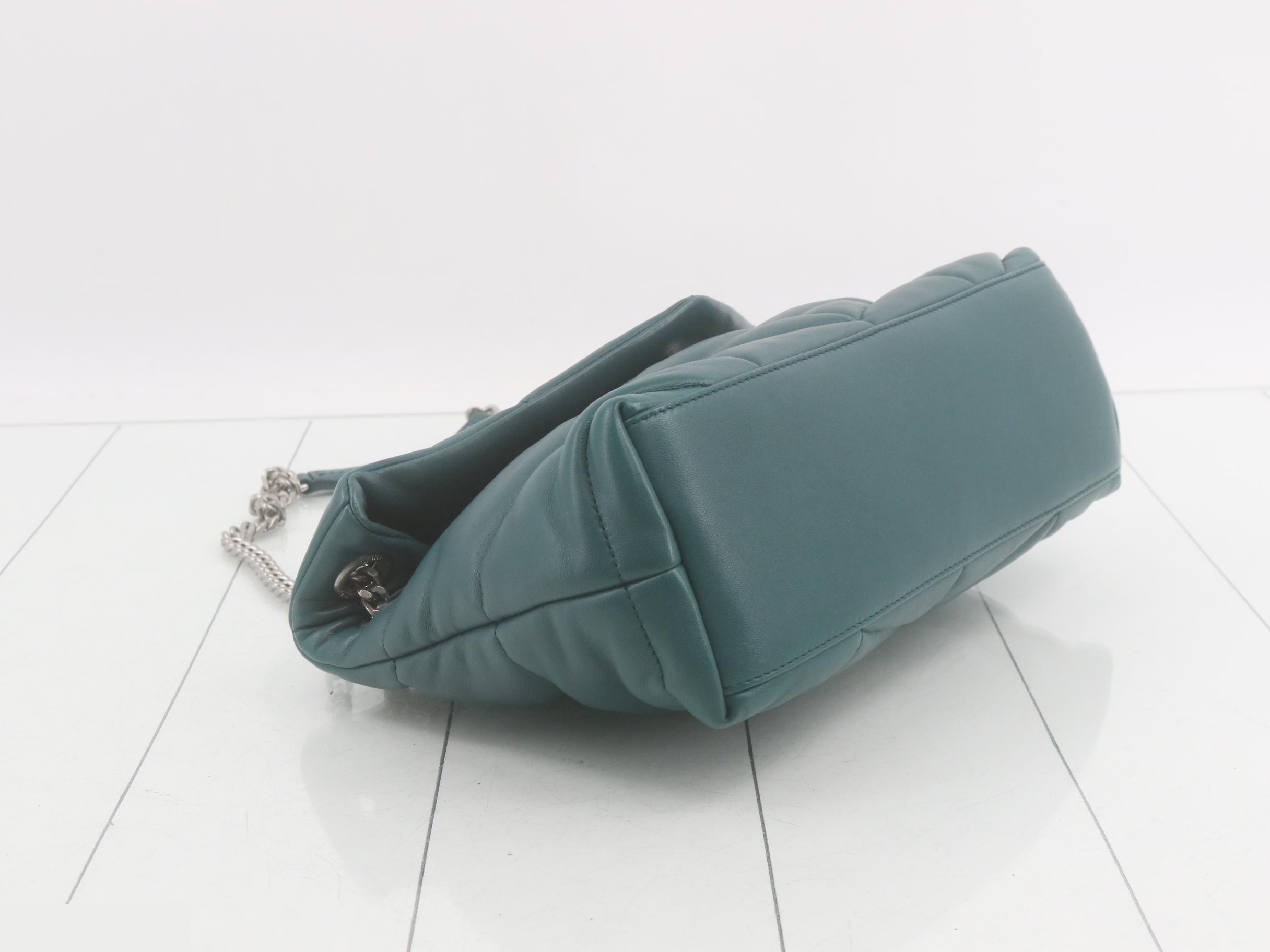Loulou Puffer Shoulder Bag, Green — view 5