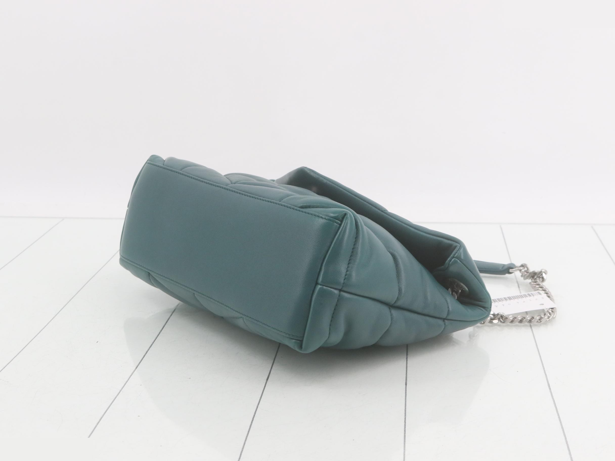 Loulou Puffer Shoulder Bag, Green — view 6