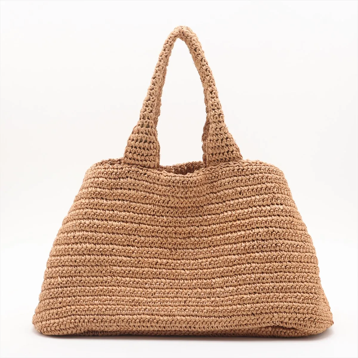 raffia tote bag beige — view 2