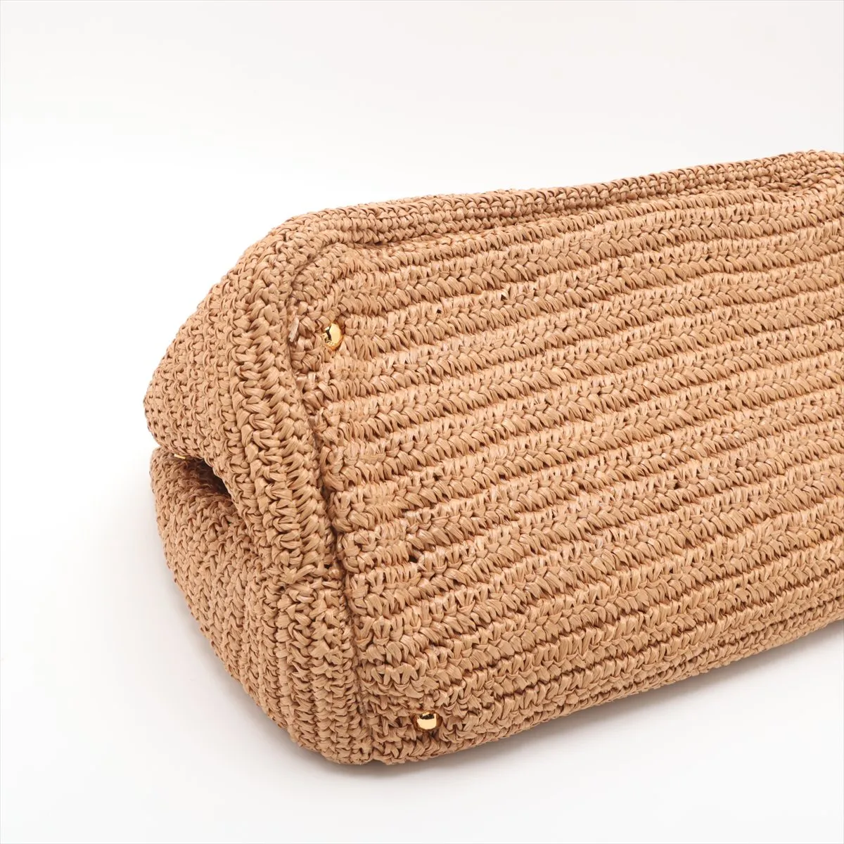 raffia tote bag beige — view 4