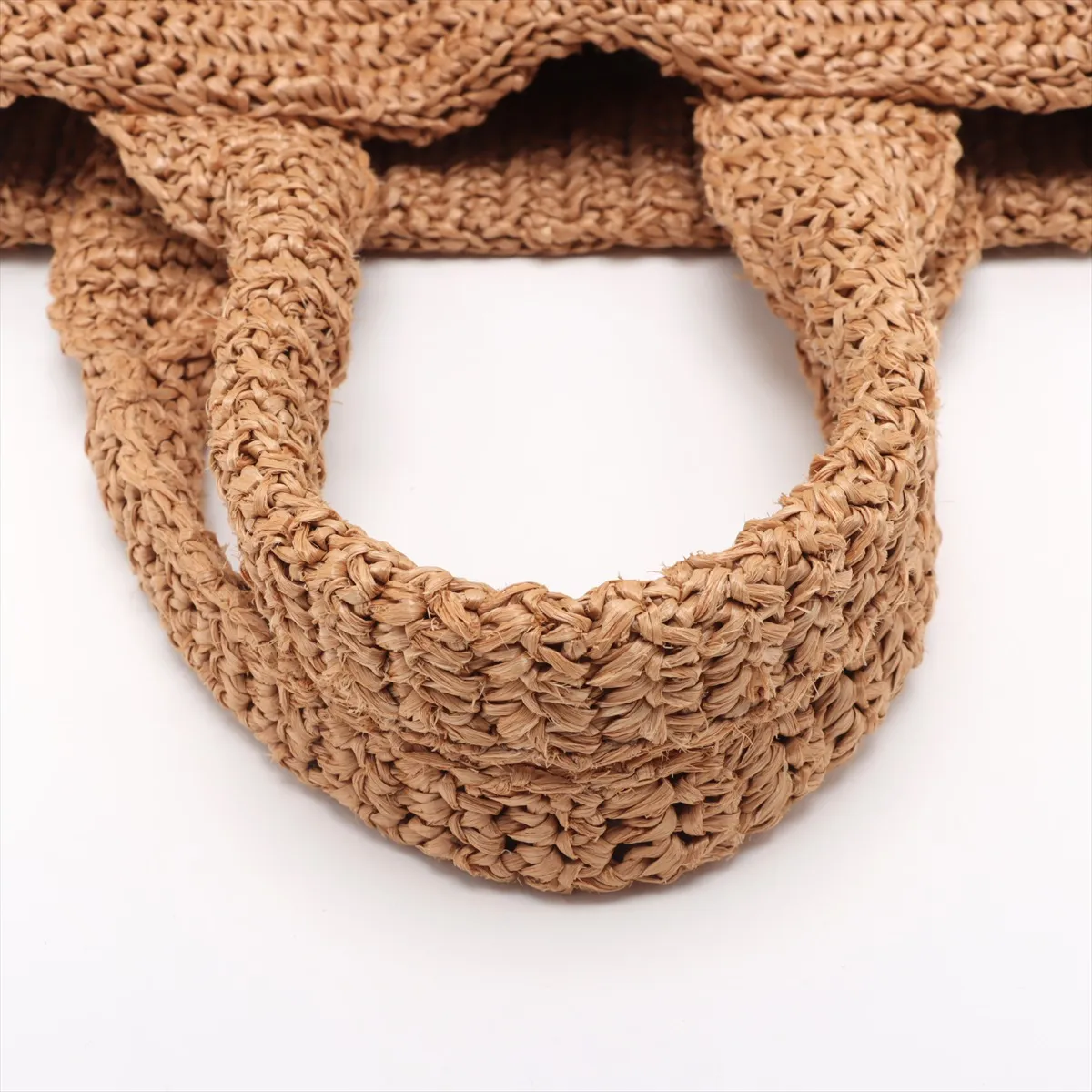 raffia tote bag beige — view 5