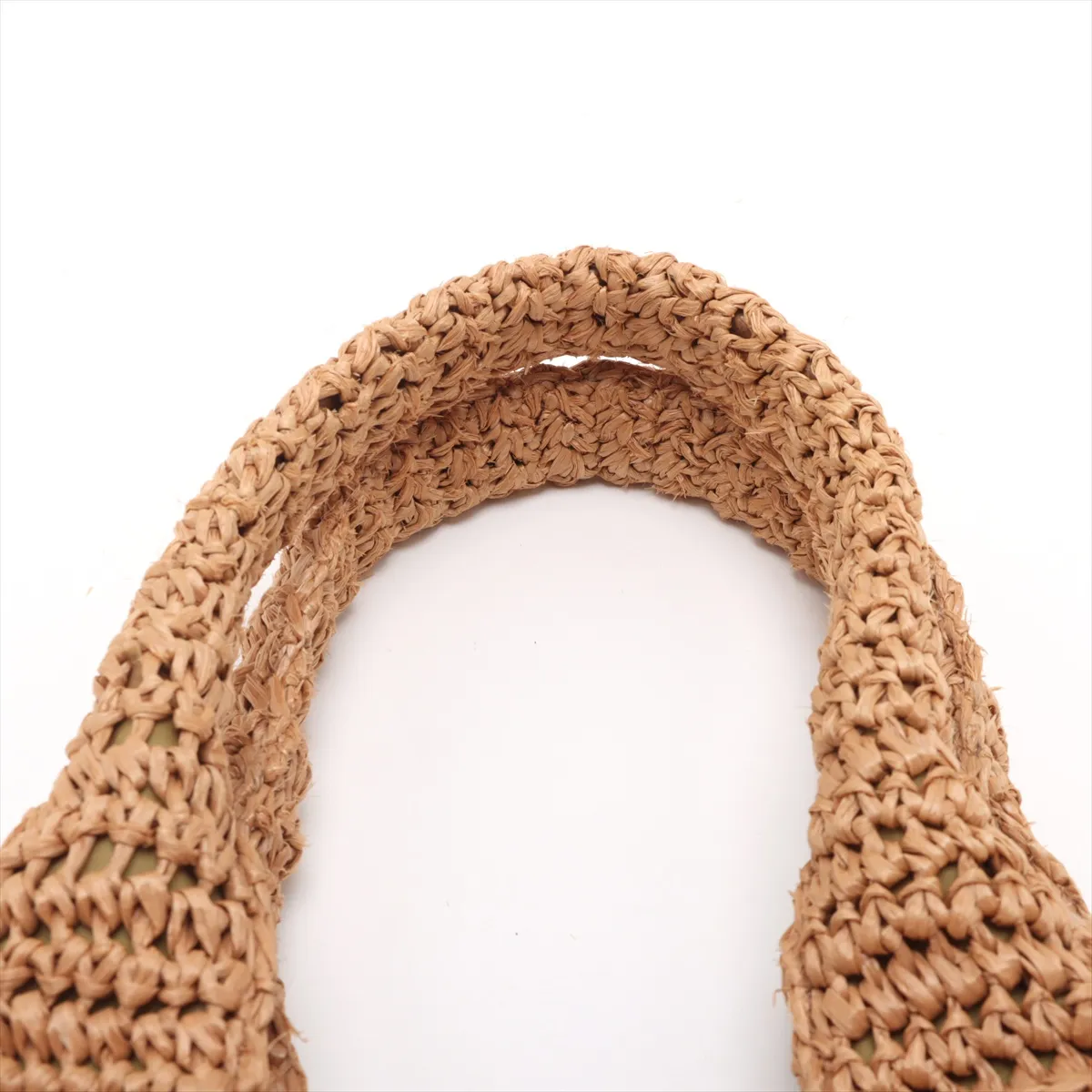 raffia tote bag beige — view 6