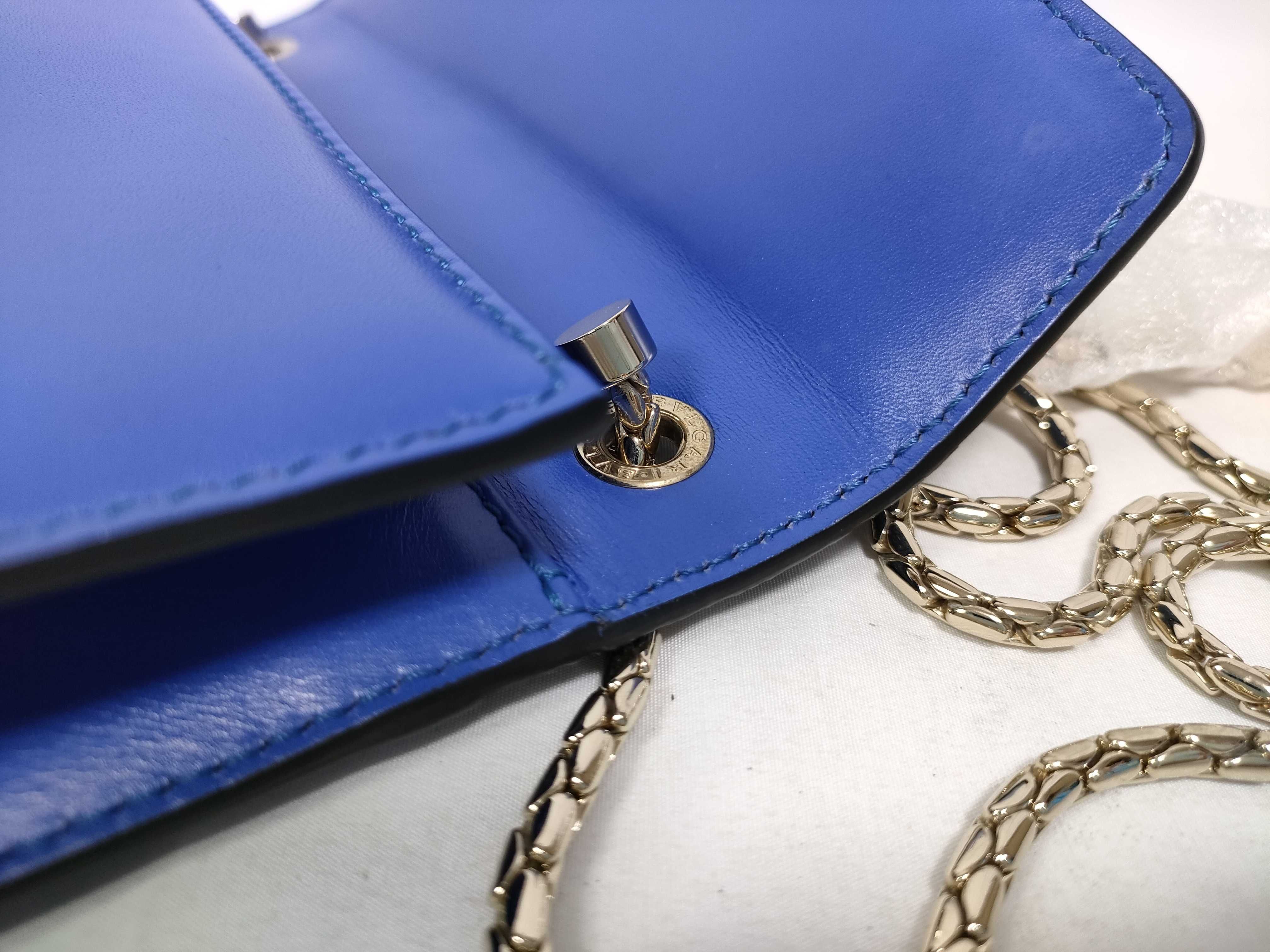 Bulgari Serpenti Forever Galuchat x Leather Chain Shoulder Bag — view 11