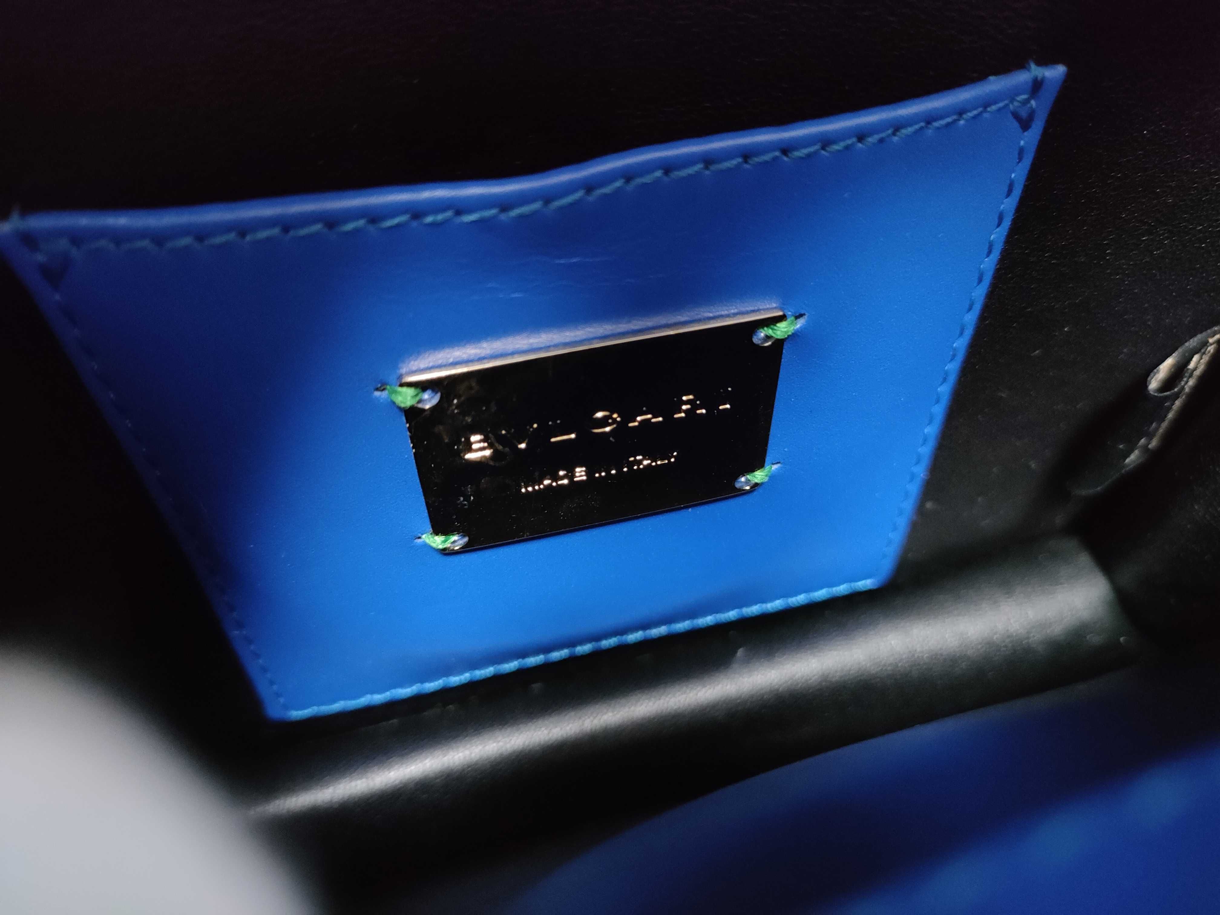 Bulgari Serpenti Forever Galuchat x Leather Chain Shoulder Bag — view 14