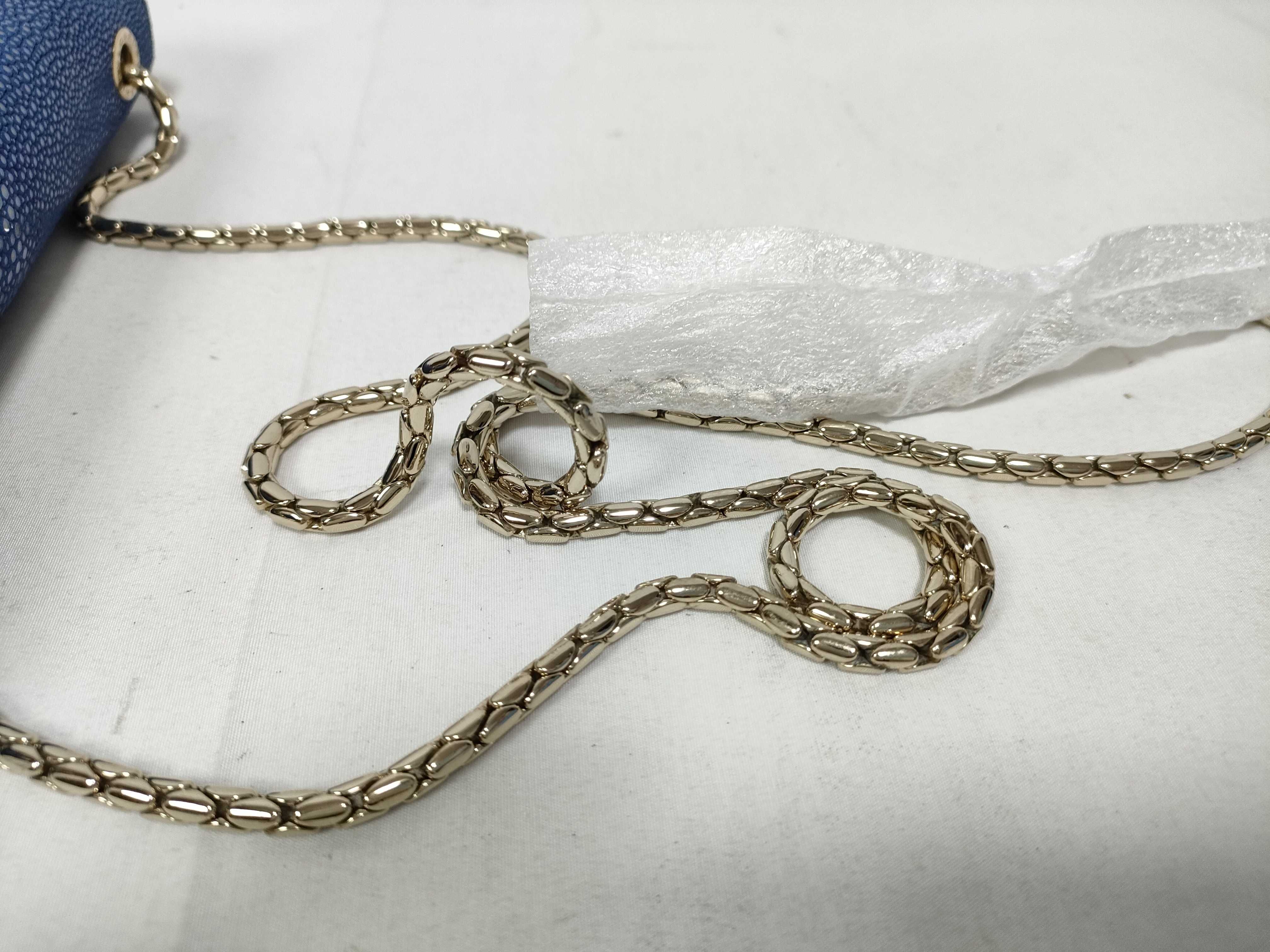 Bulgari Serpenti Forever Galuchat x Leather Chain Shoulder Bag — view 6