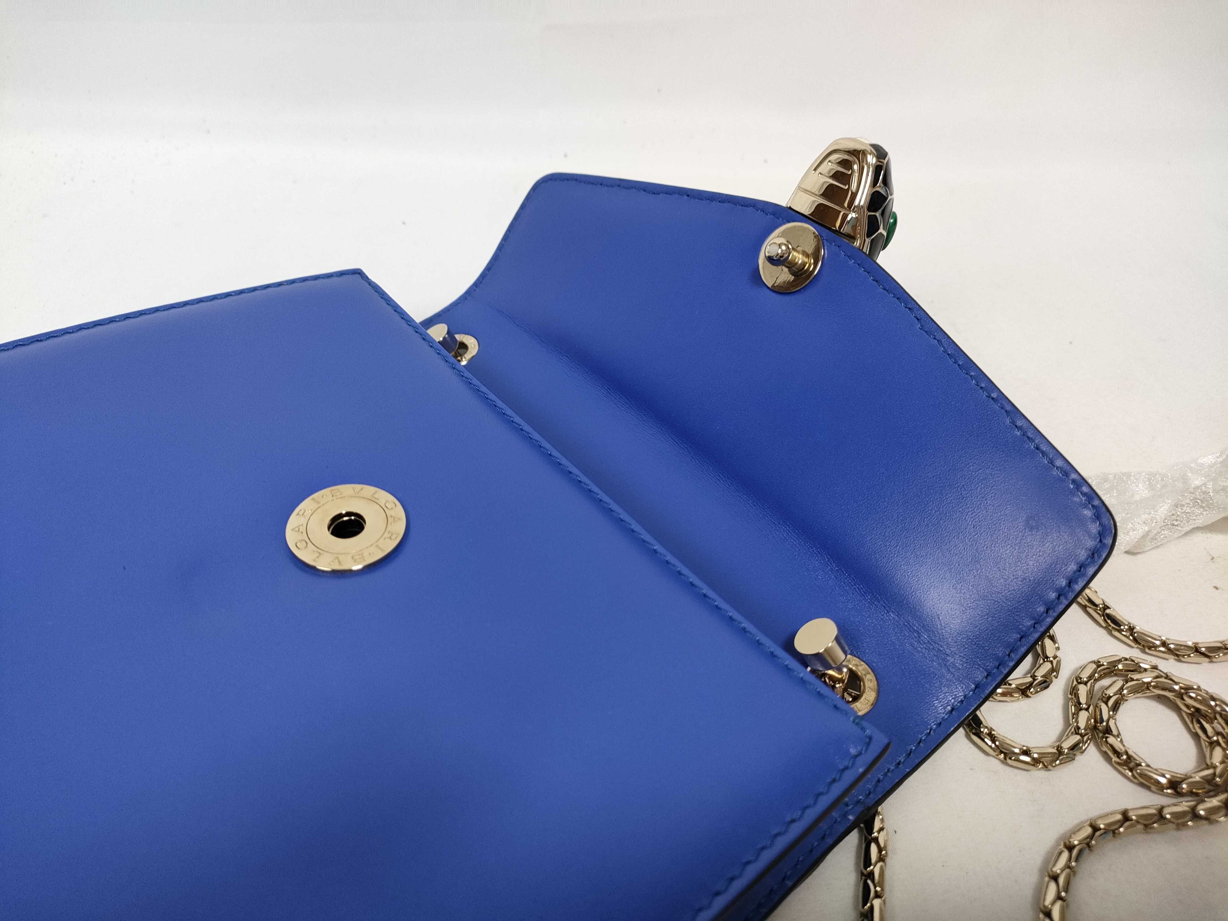 Bulgari Serpenti Forever Galuchat x Leather Chain Shoulder Bag — view 10