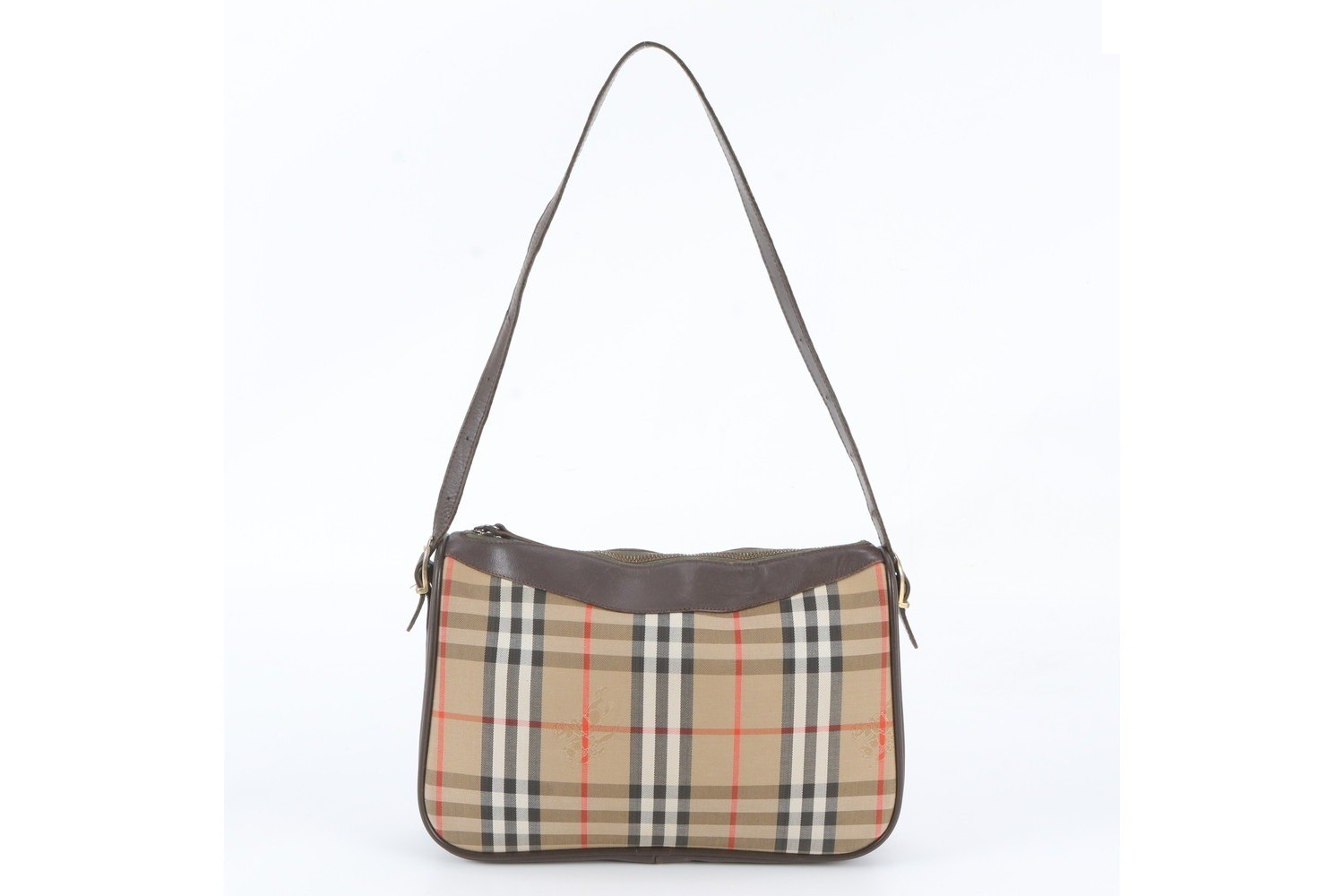 Nova Check Shadow Horse Leather Shoulder Bag — view 3