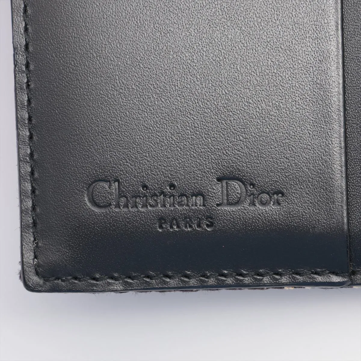 Trotter Saddle Canvas x Leather Compact Wallet Black x Beige — view 7