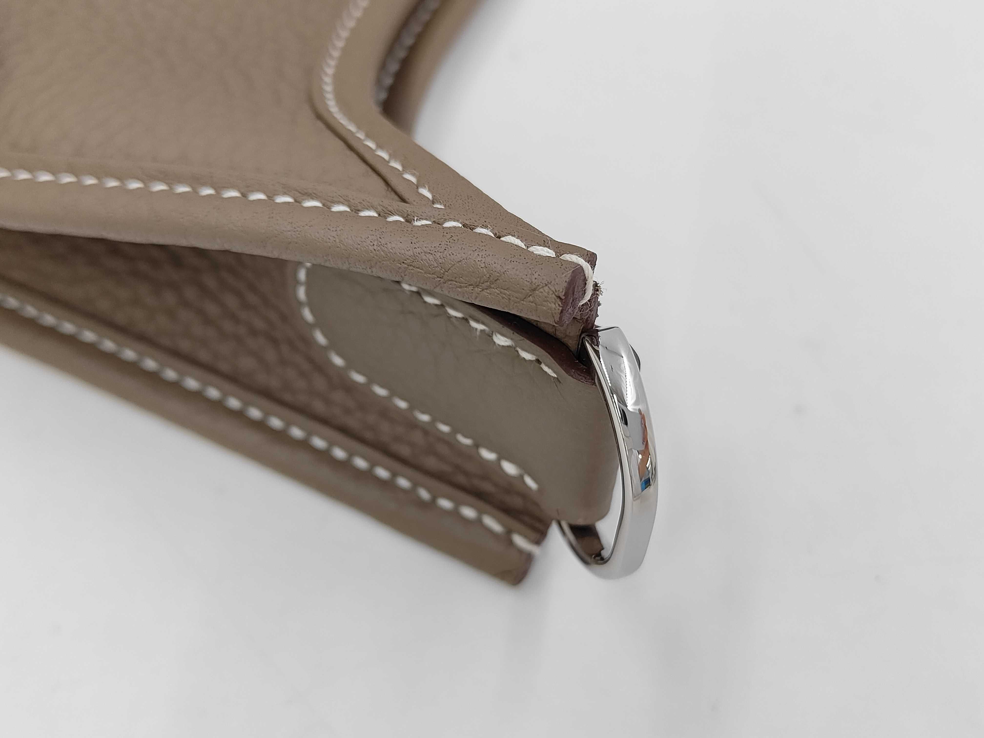 Evelyn PM Taurillon Etoupe Silver Hardware K Engraved Shoulder Bag — view 5