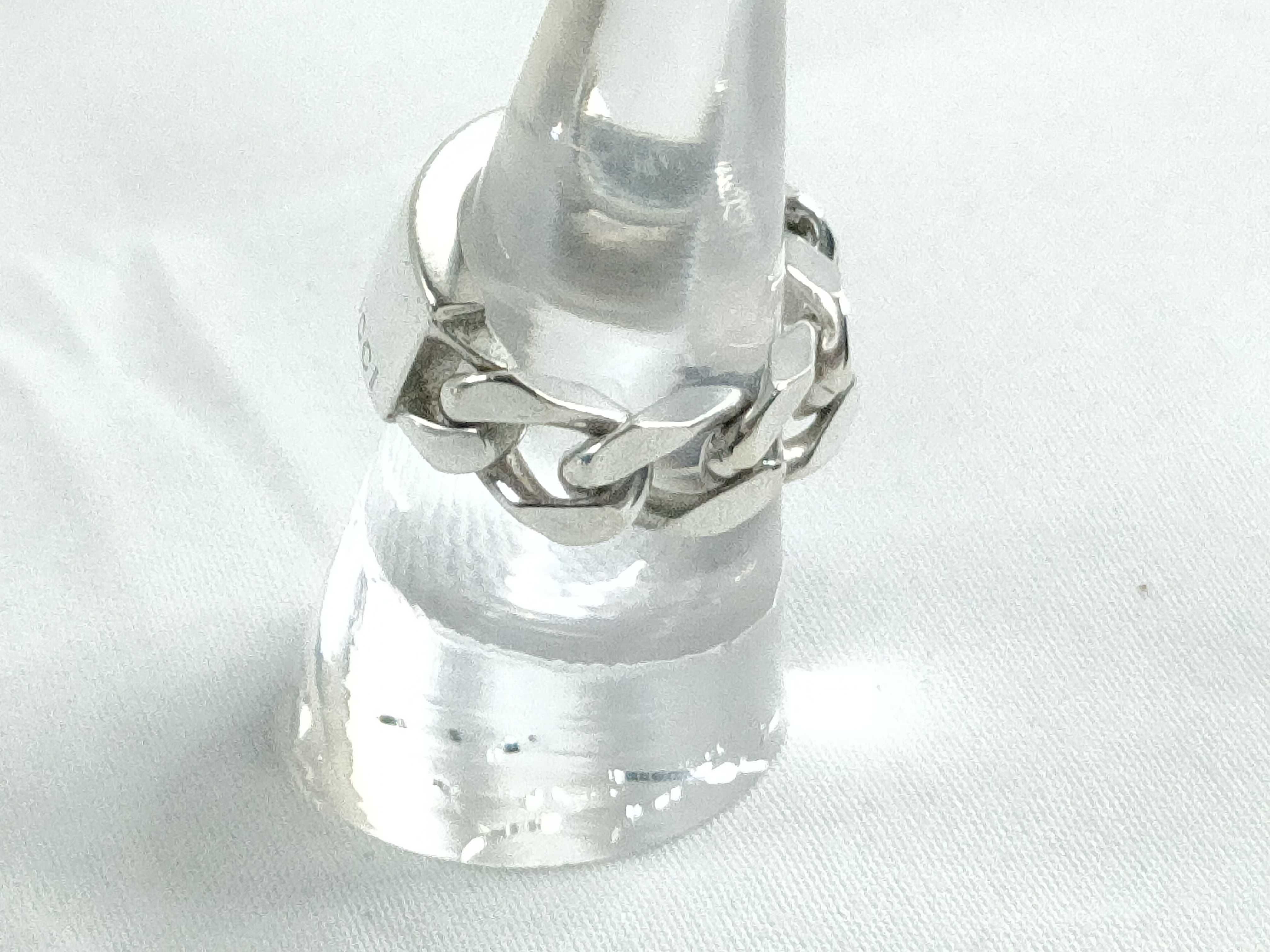 ID Chain Ring, 925 Sterling Silver, 7.1g, Size 8 — view 2