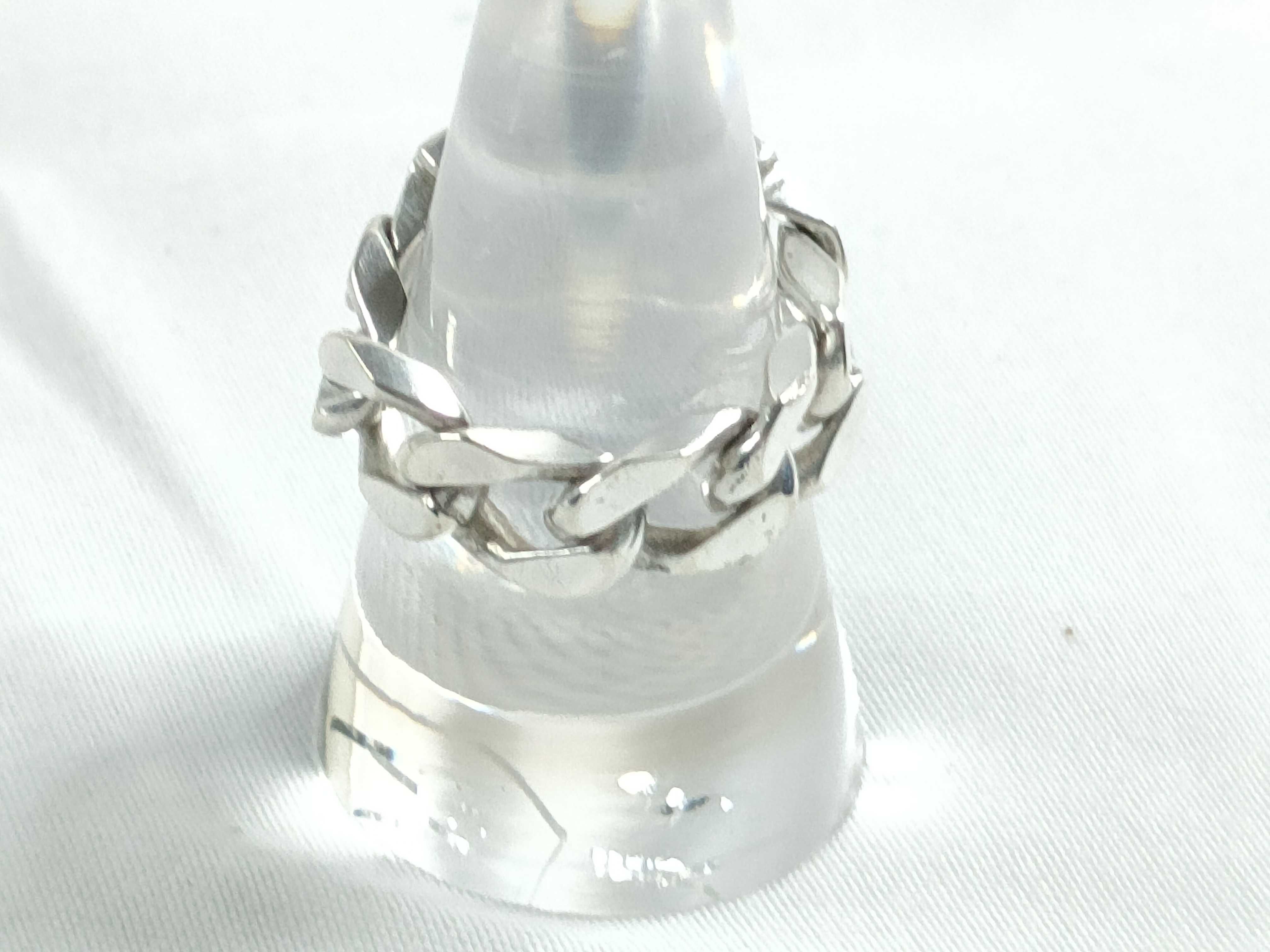 ID Chain Ring, 925 Sterling Silver, 7.1g, Size 8 — view 3
