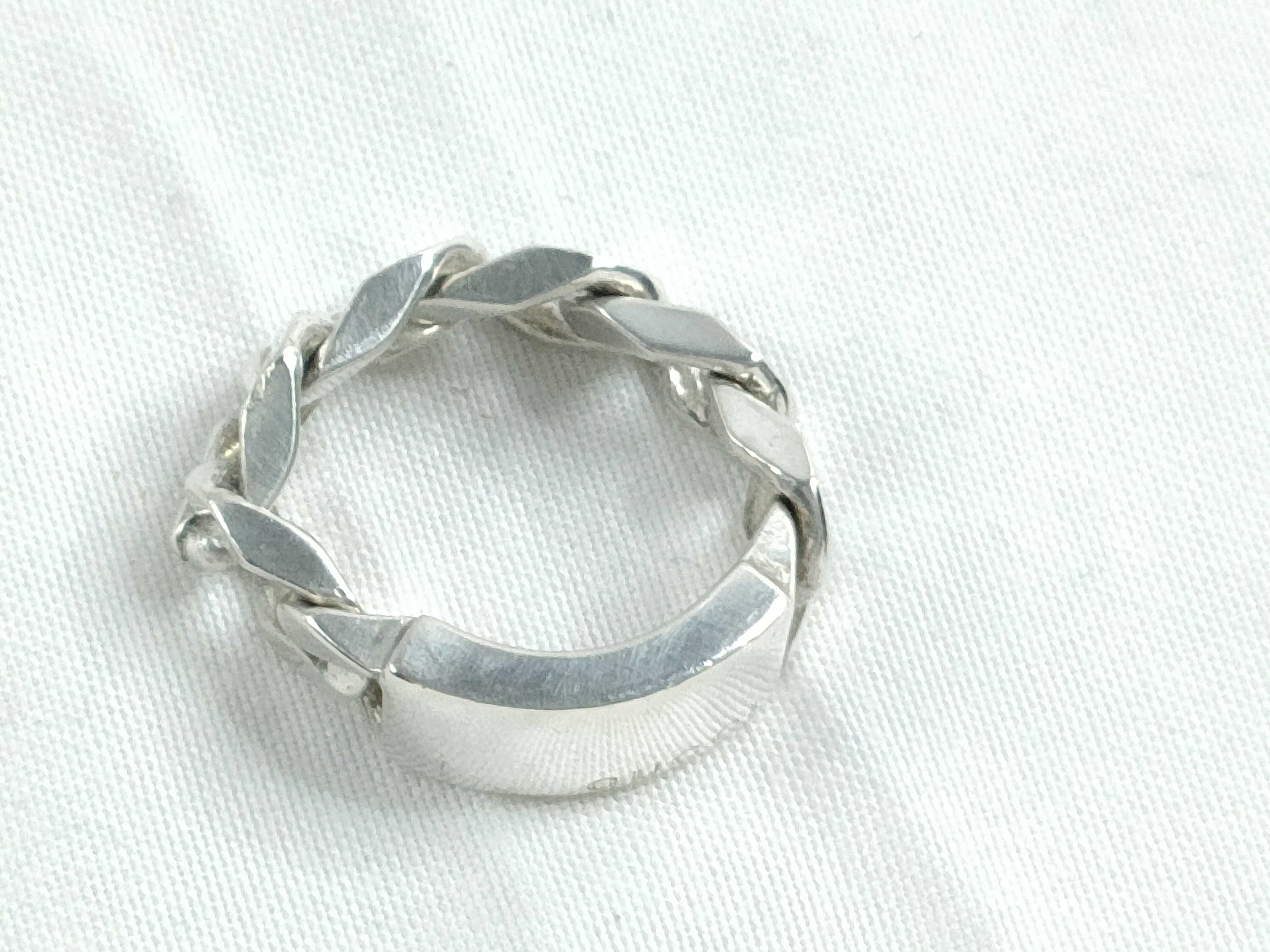 ID Chain Ring, 925 Sterling Silver, 7.1g, Size 8 — view 5