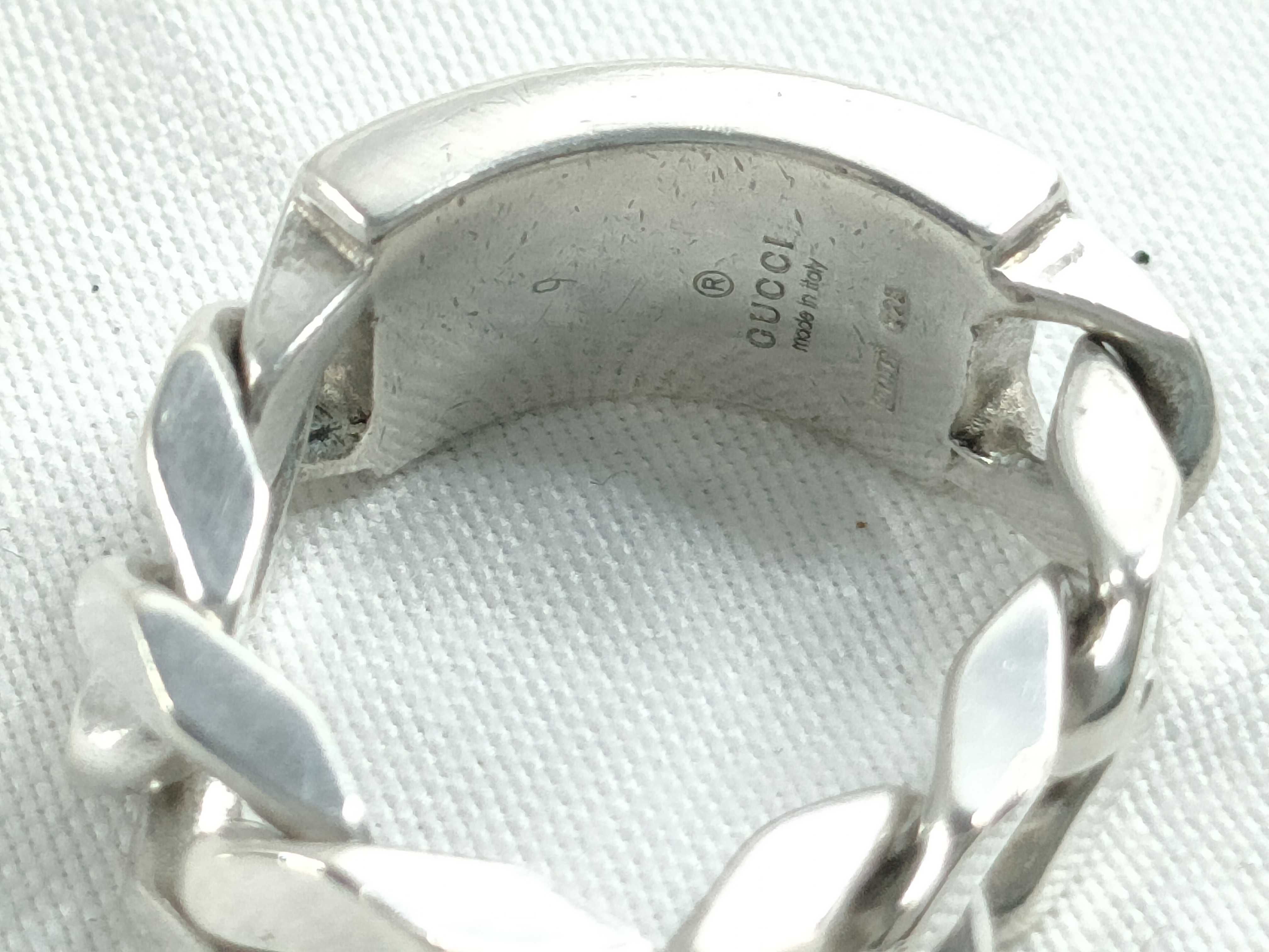 ID Chain Ring, 925 Sterling Silver, 7.1g, Size 8 — view 6