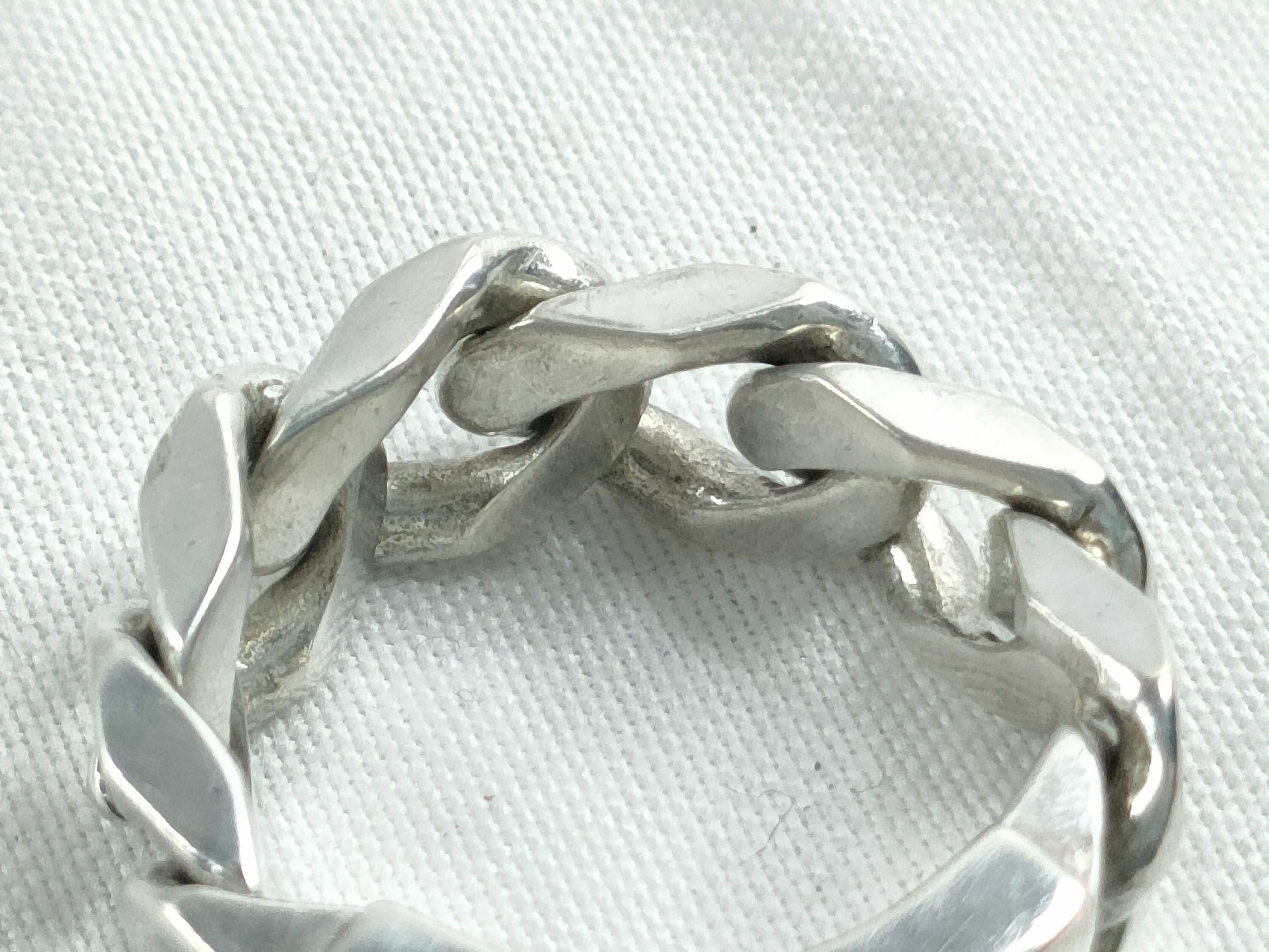 ID Chain Ring, 925 Sterling Silver, 7.1g, Size 8 — view 7