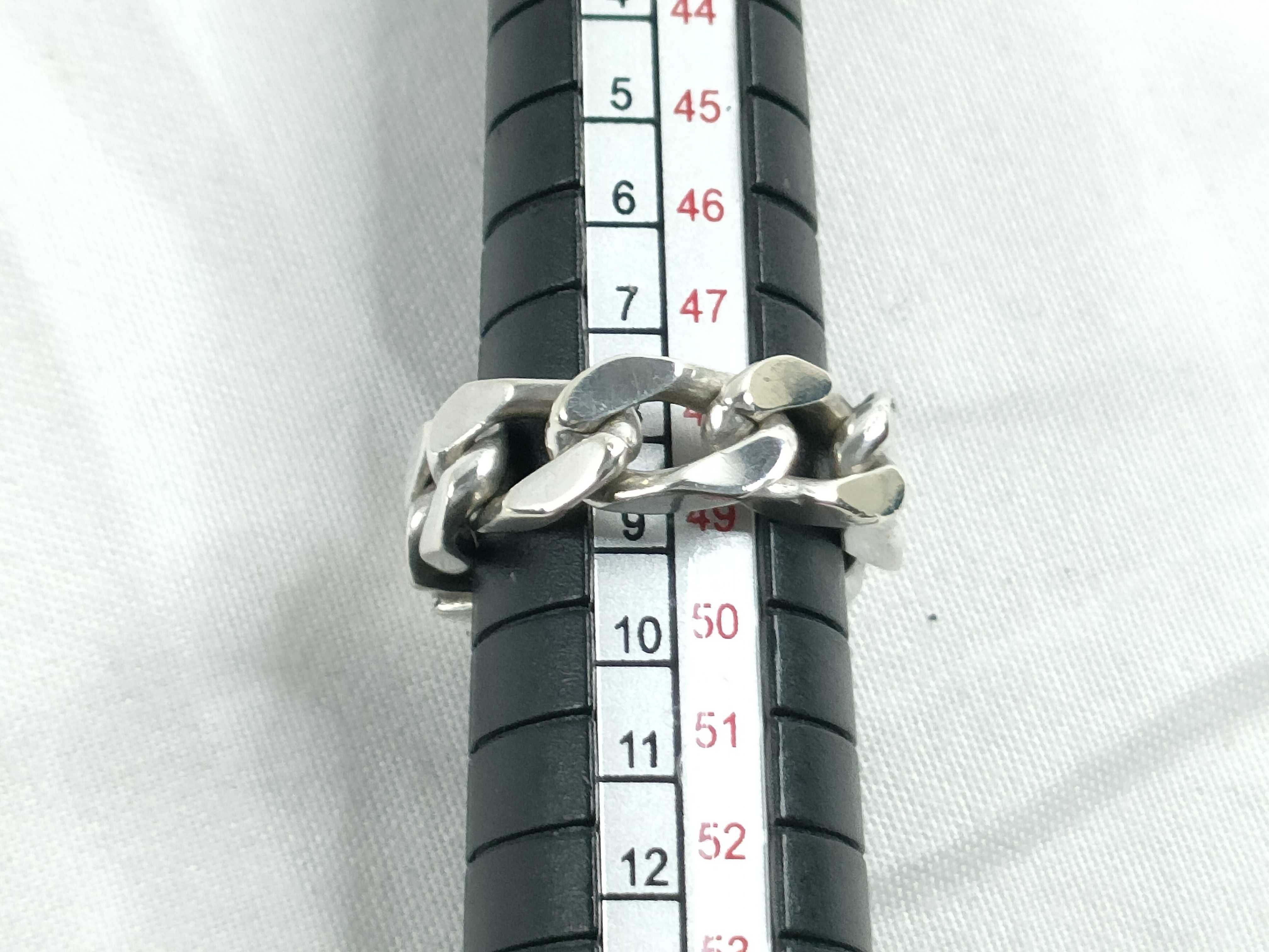 ID Chain Ring, 925 Sterling Silver, 7.1g, Size 8 — view 8