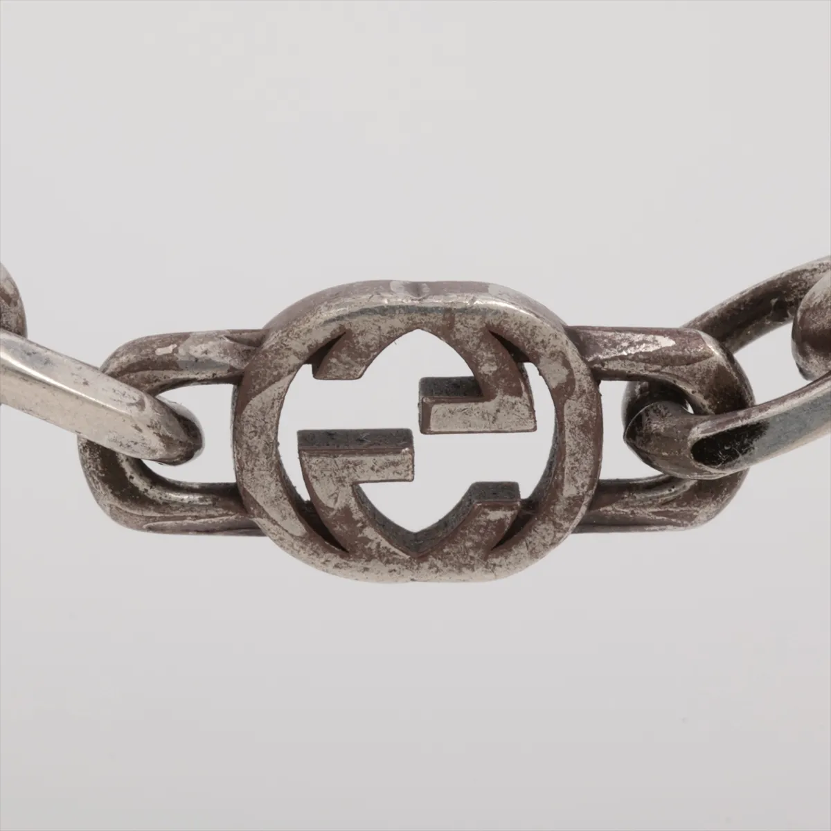 Interlocking G Necklace, 925 Sterling Silver, 58.2g, Shows signs of wear, — view 3