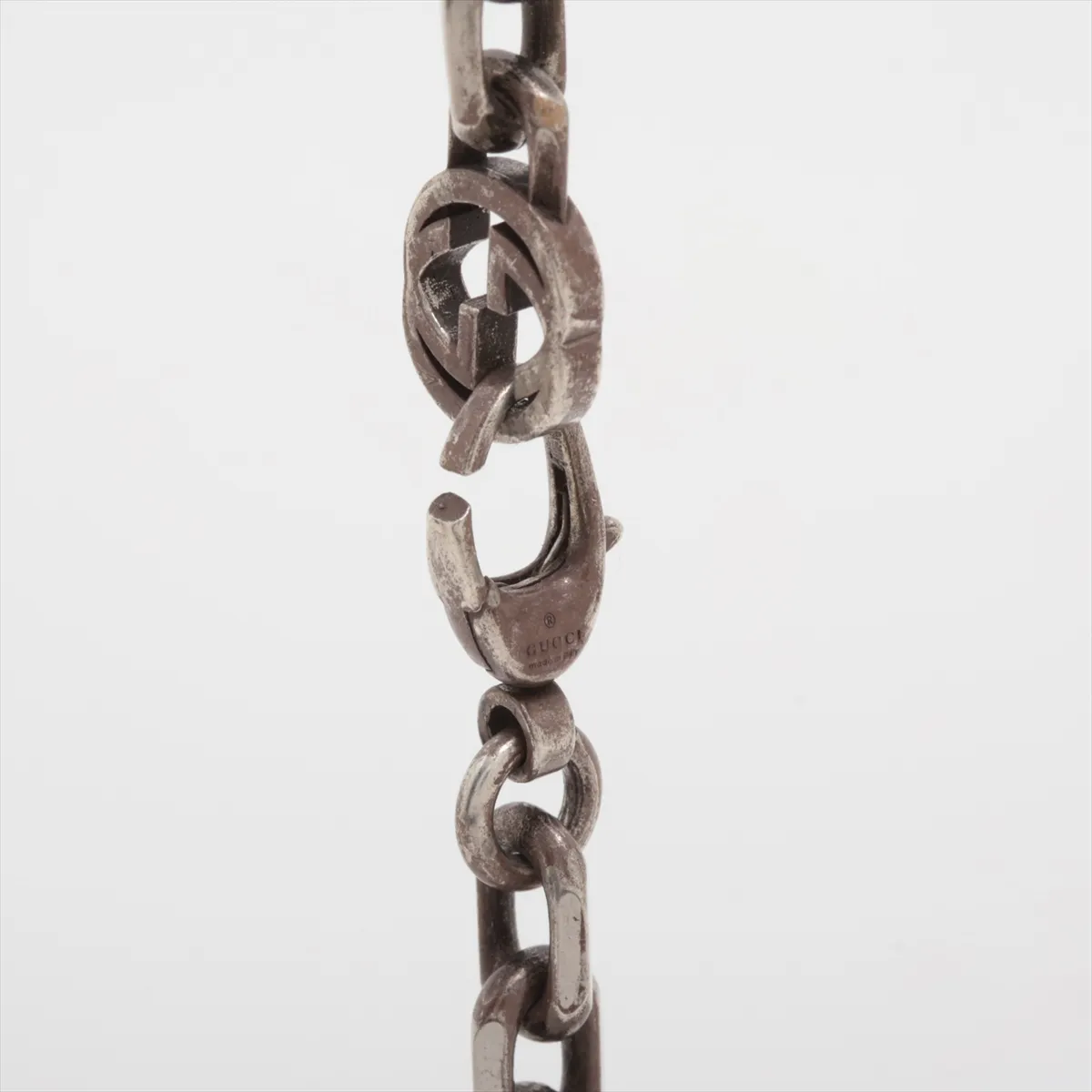 Interlocking G Necklace, 925 Sterling Silver, 58.2g, Shows signs of wear, — view 4